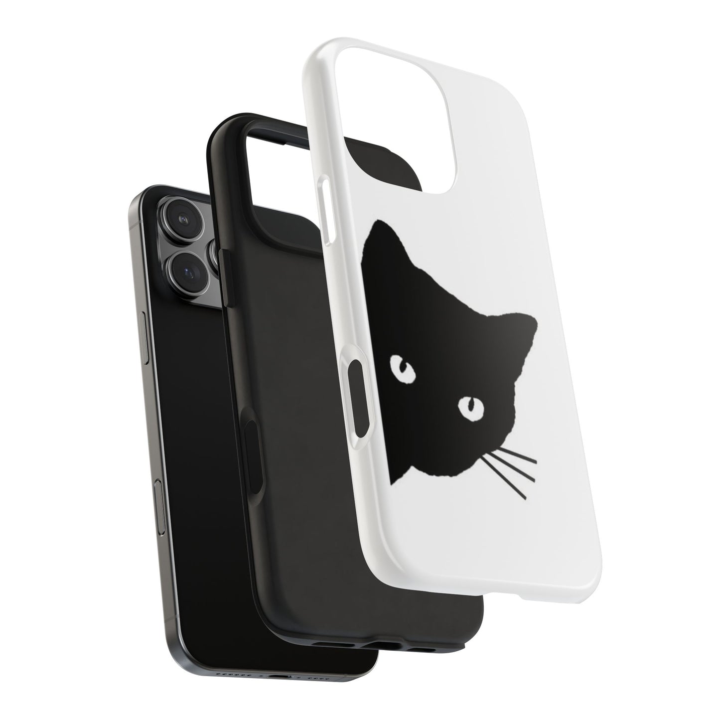Funda resistente para teléfono Black Cat: protección duradera con un diseño divertido
