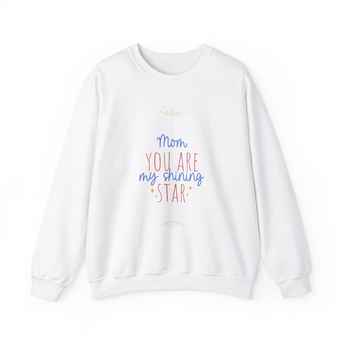Sudadera de cuello redondo con estrellas brillantes para mamá: un regalo acogedor para el Día de la Madre
