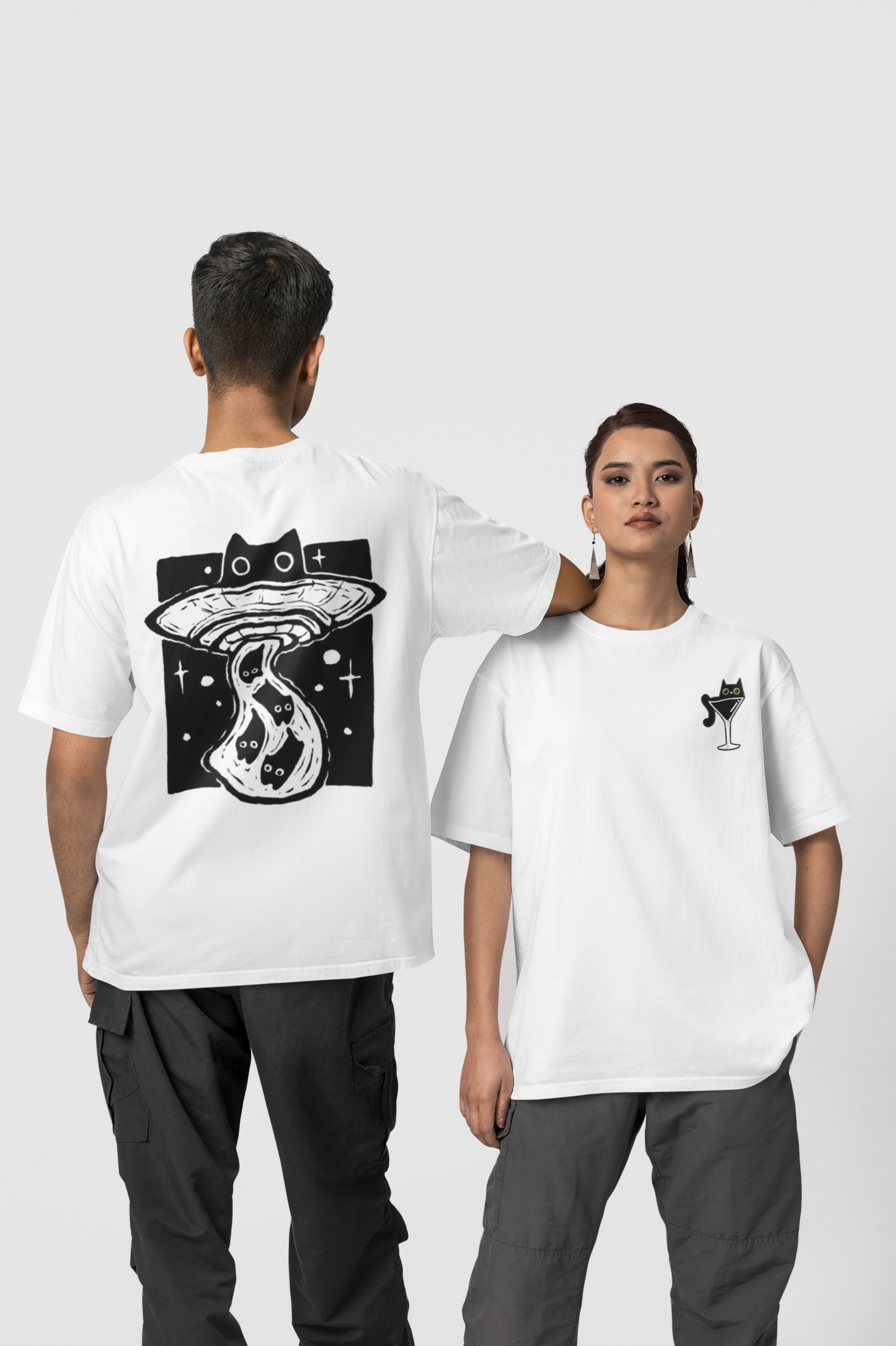 Unisex Premium Hoodie - Galactic & Martini Design (Front & Back Print)