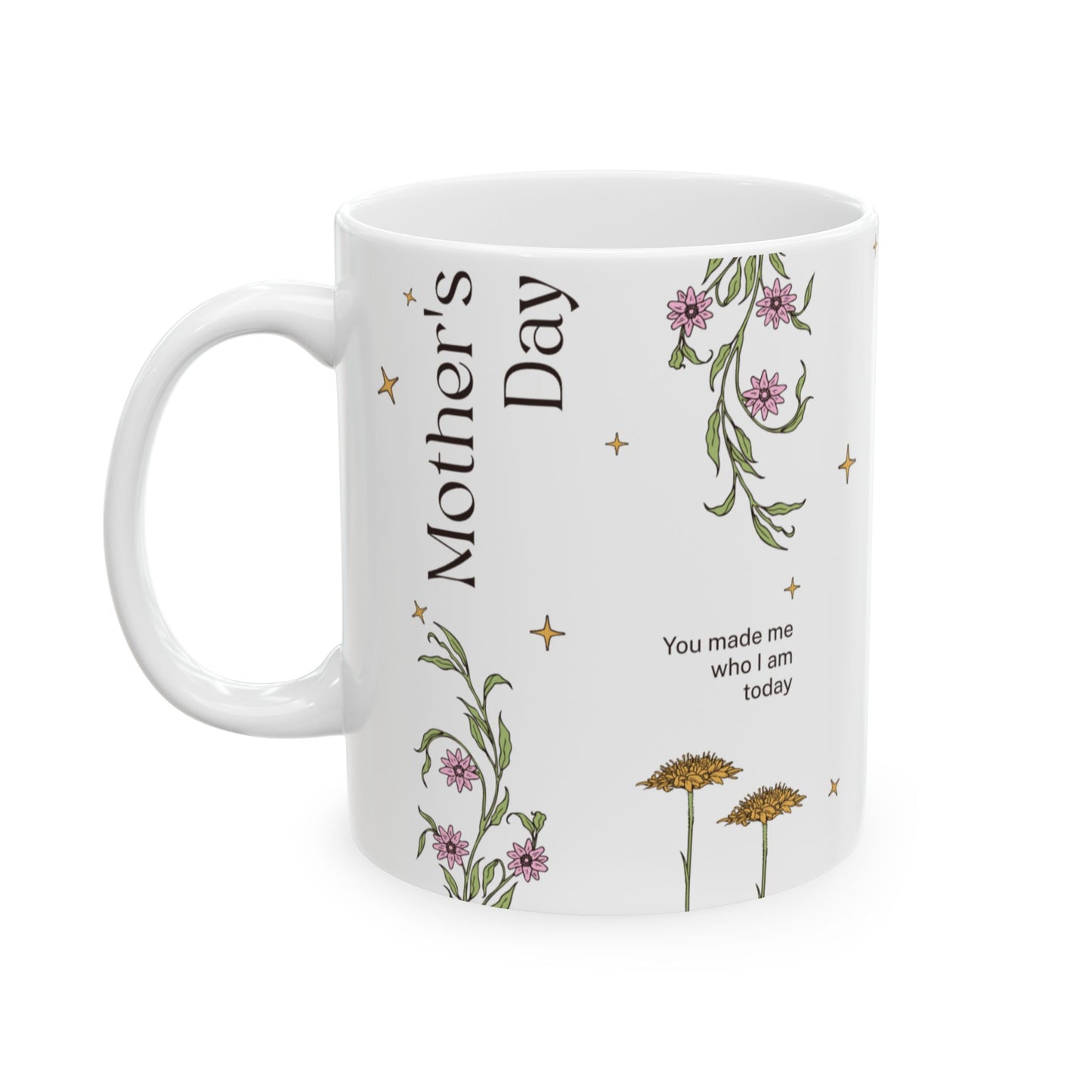 Taza de cerámica para el Día de la Madre con diseño floral para regalar