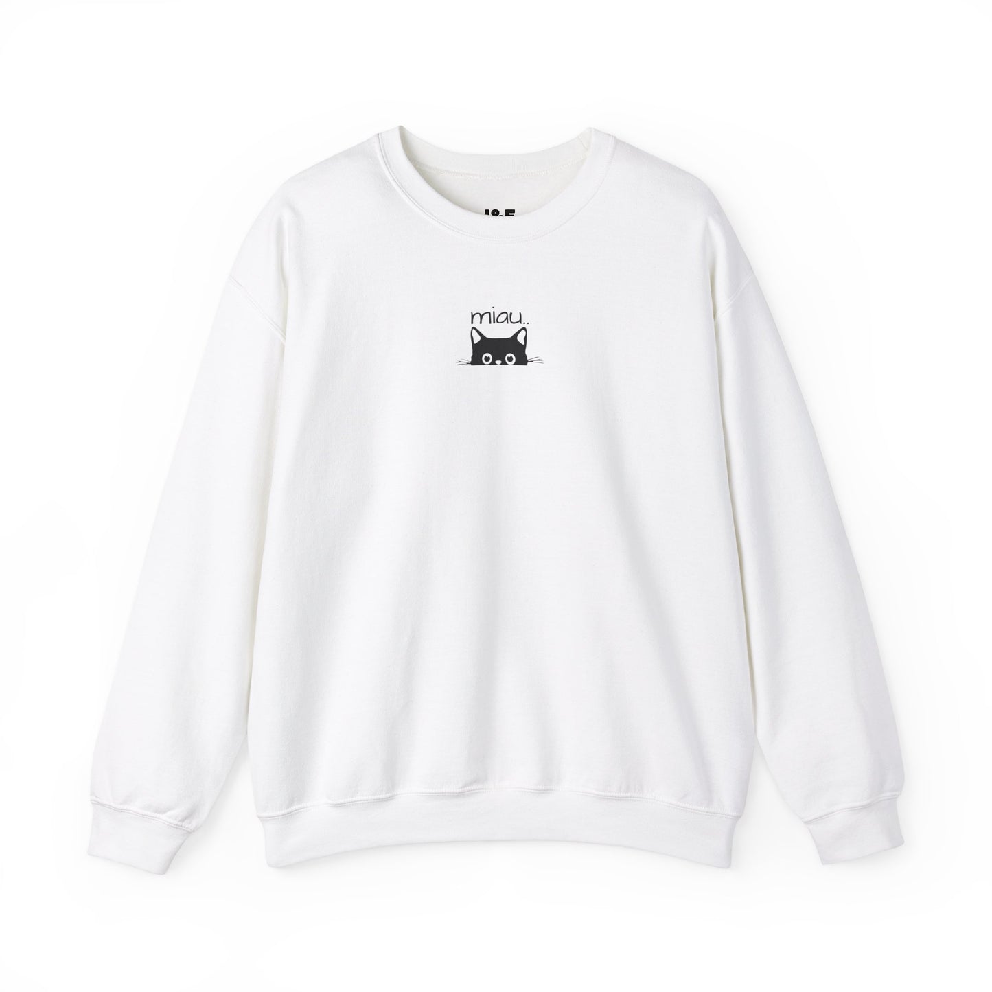 Sudadera unisex de cuello redondo con diseño de gato adorable: perfecta para los amantes de los gatos.