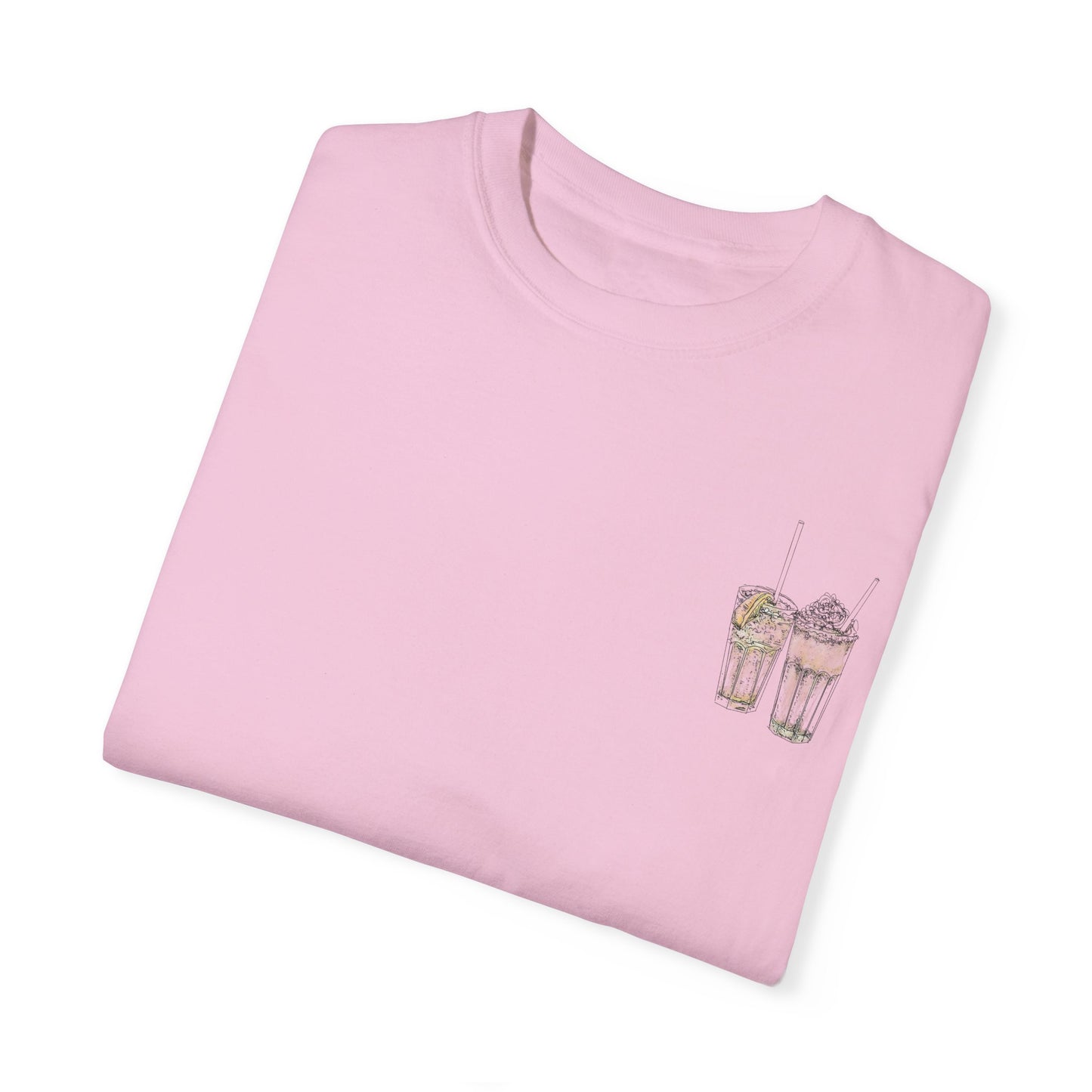 Camiseta unisex teñida en prenda con diseño caprichoso