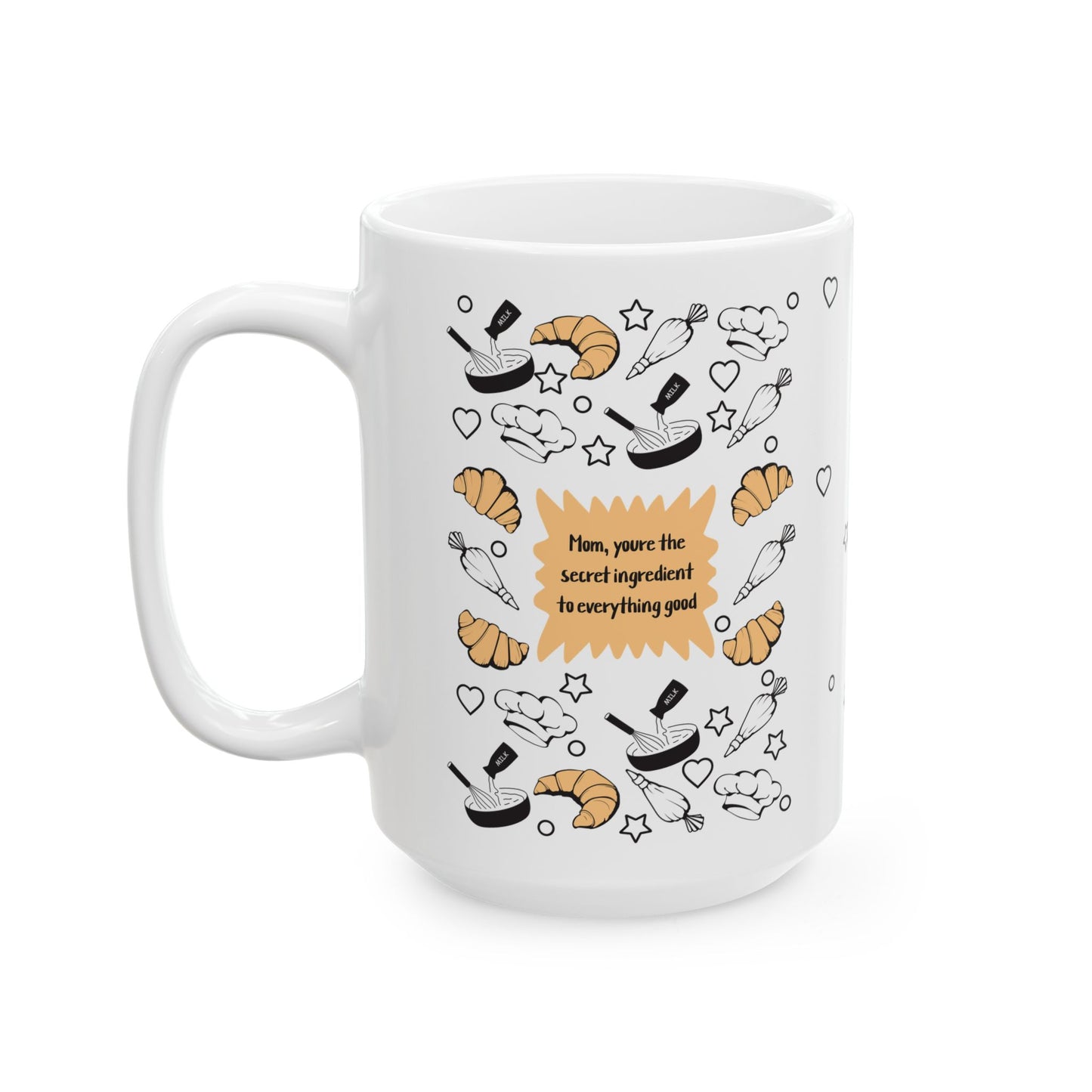 Taza de cerámica con el ingrediente secreto de mamá: diseño de cocina encantador, regalo perfecto para el Día de la Madre.