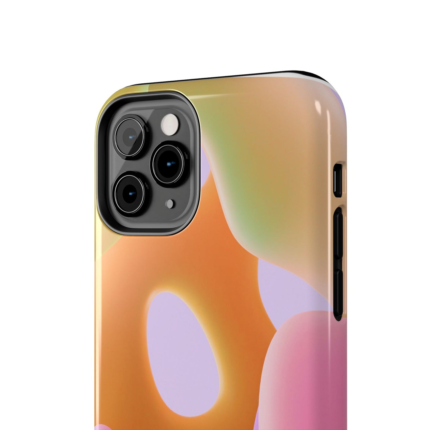 Funda resistente y colorida con diseño abstracto: protección elegante para el día a día.