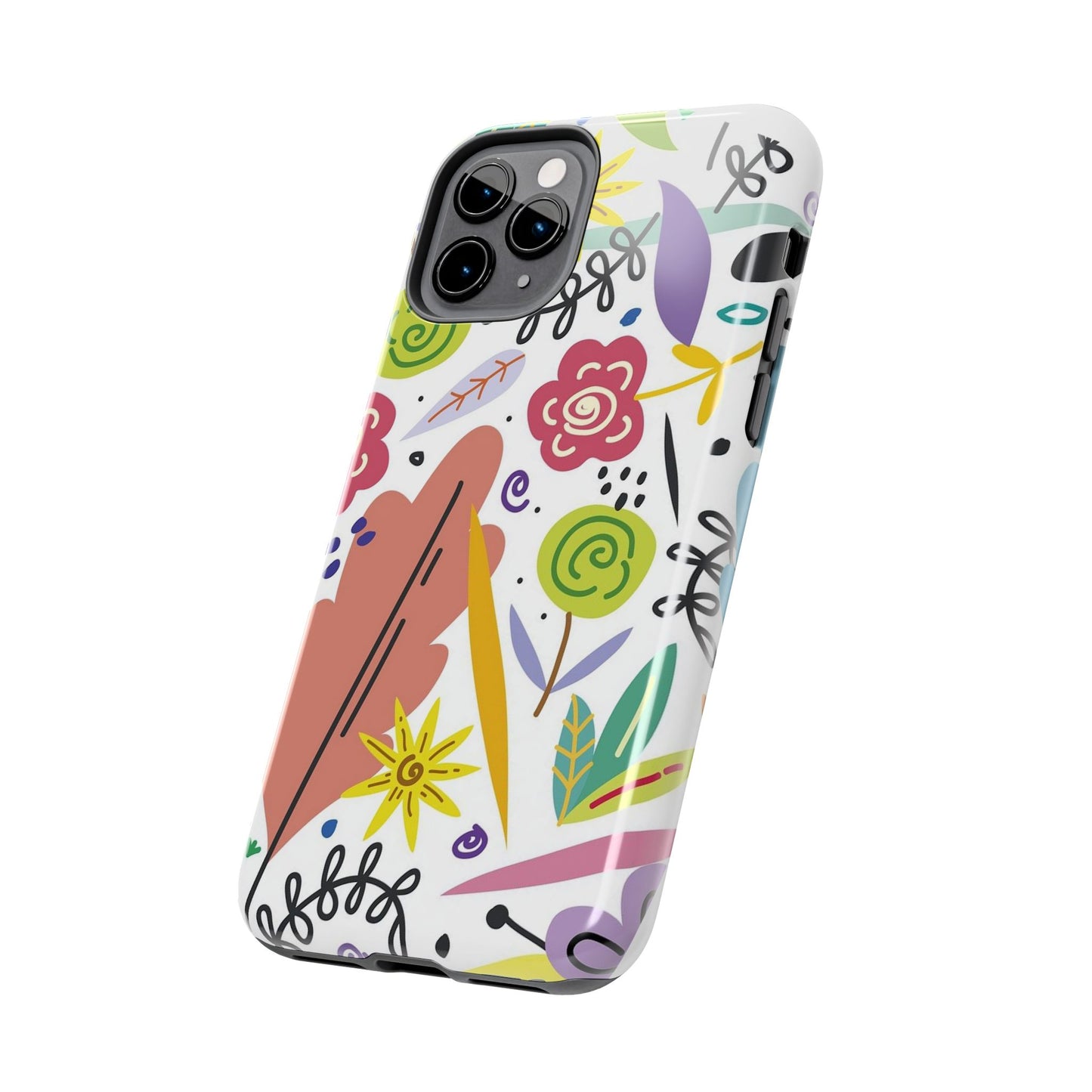 Funda resistente con diseño floral vibrante: diseño abstracto y colorido para amantes de la naturaleza