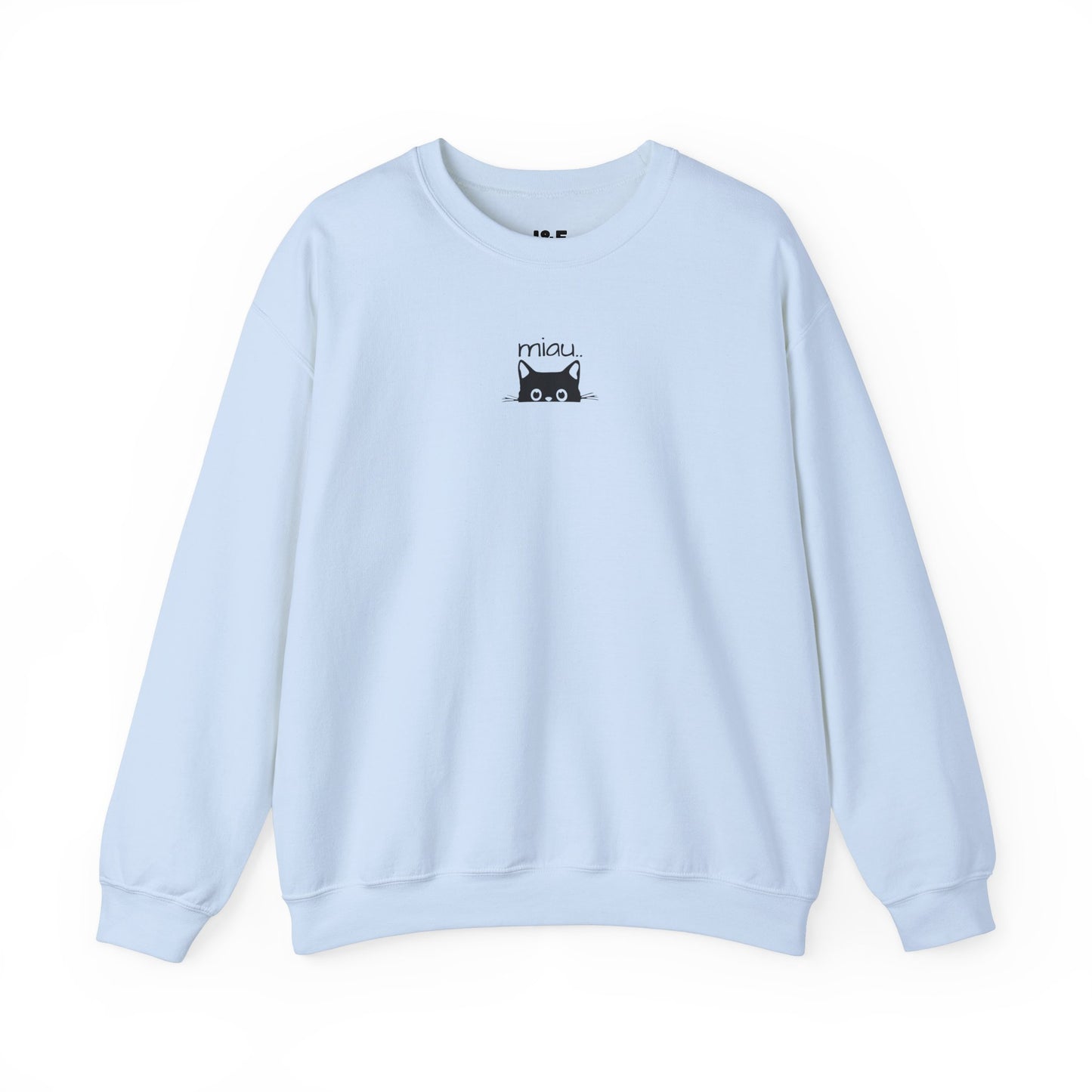 Sudadera unisex de cuello redondo con diseño de gato adorable: perfecta para los amantes de los gatos.