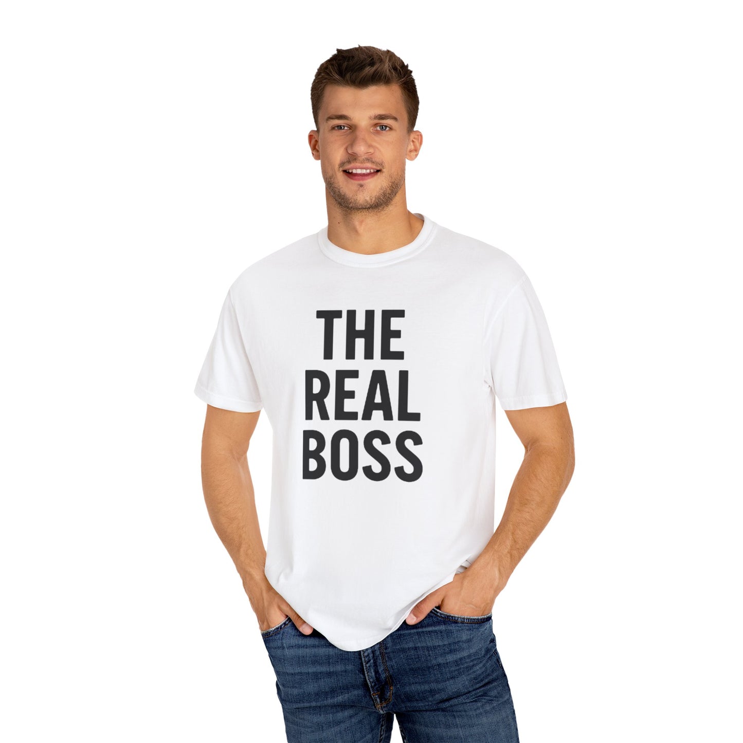 The Real Boss Unisex T-Shirt | Funny Graphic Tee for Gift, Casual Wear, Employee Appreciation, Birthday, Everyday Style