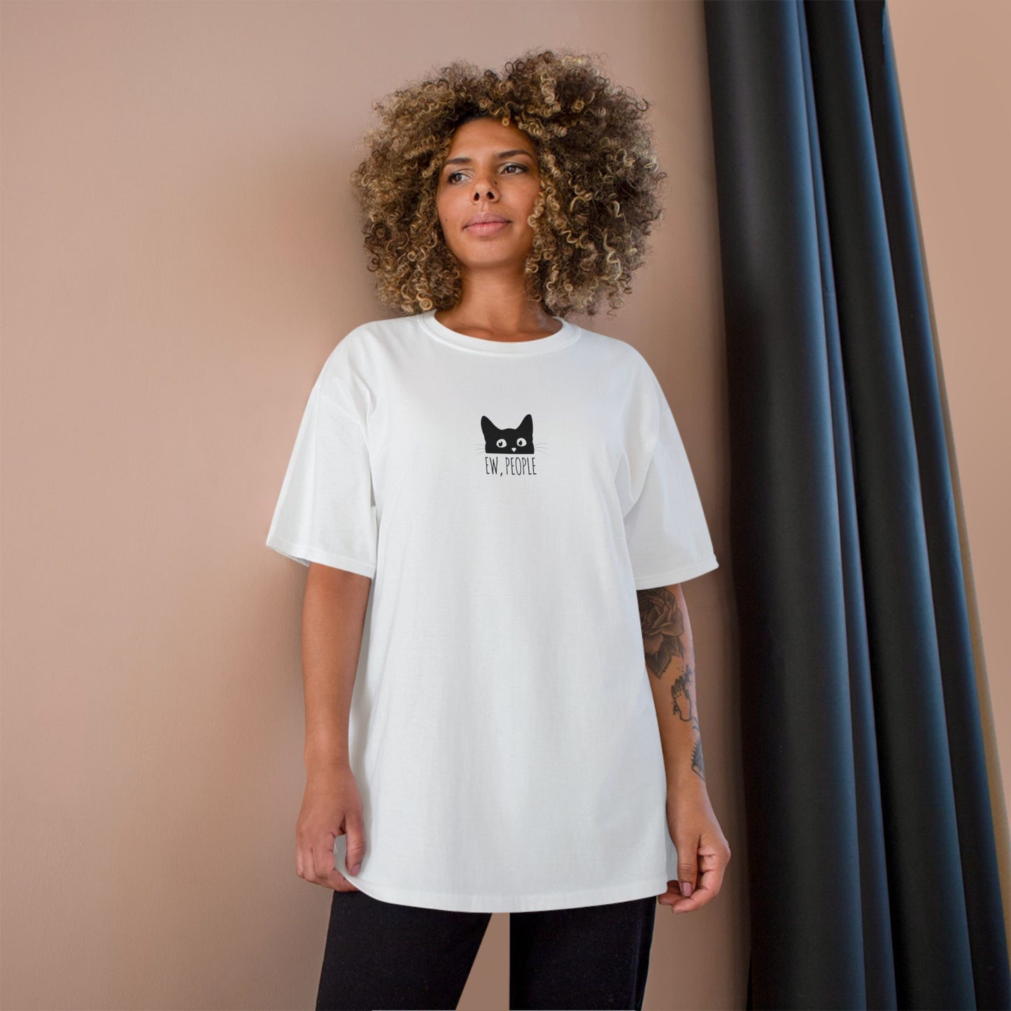 Camiseta Champion: Camiseta de gato «¡Qué asco!» para introvertidos