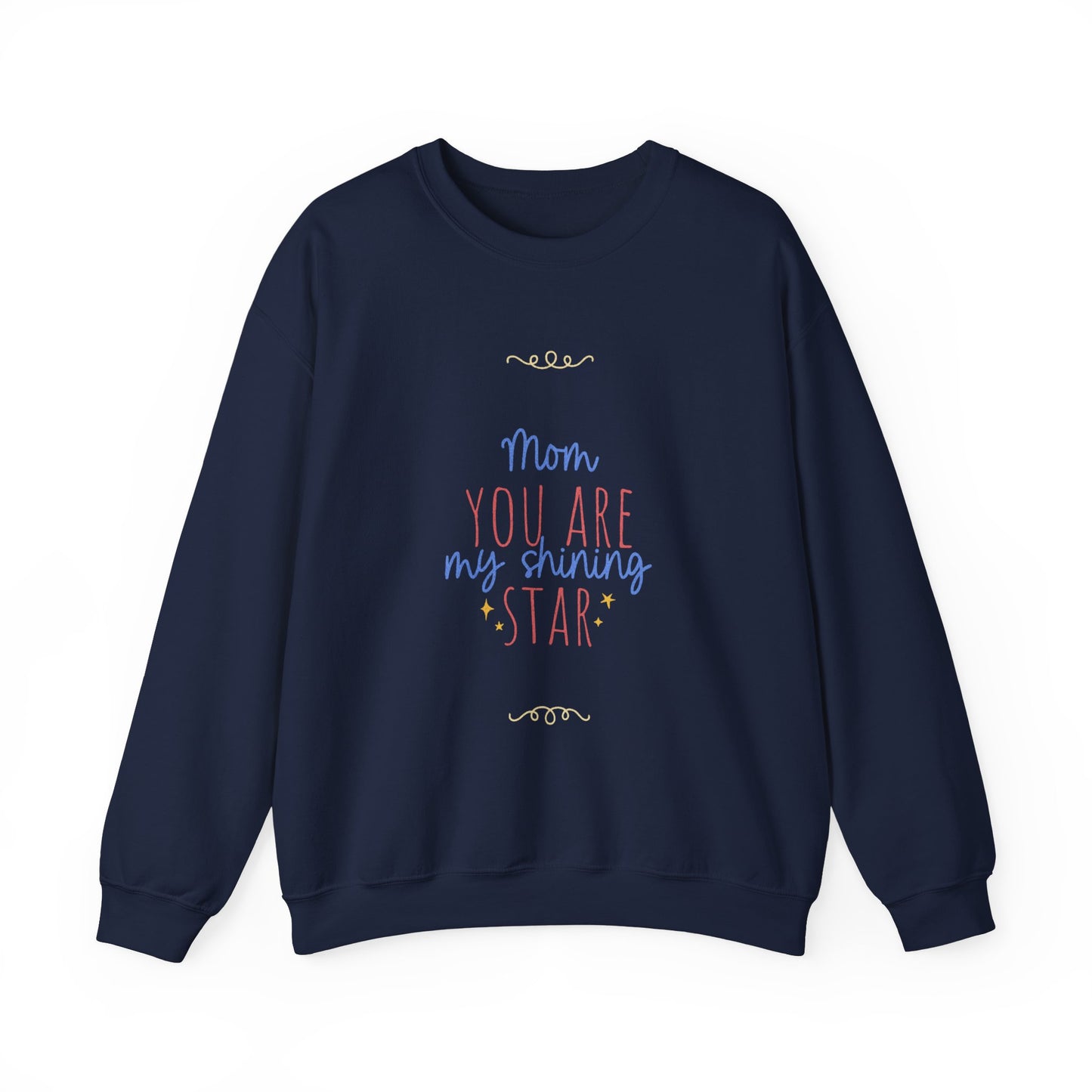 Sudadera de cuello redondo con estrellas brillantes para mamá: un regalo acogedor para el Día de la Madre