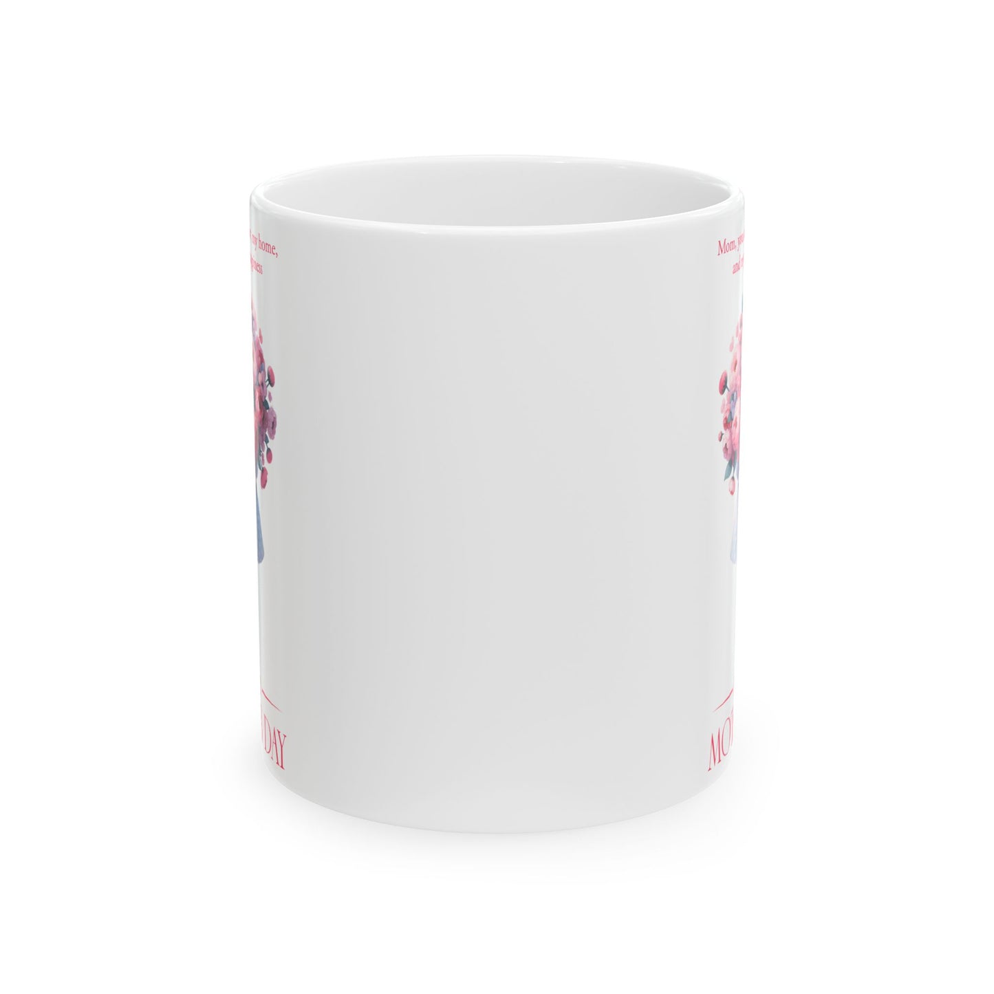 Taza de cerámica "Feliz Día de la Madre" - Diseño floral