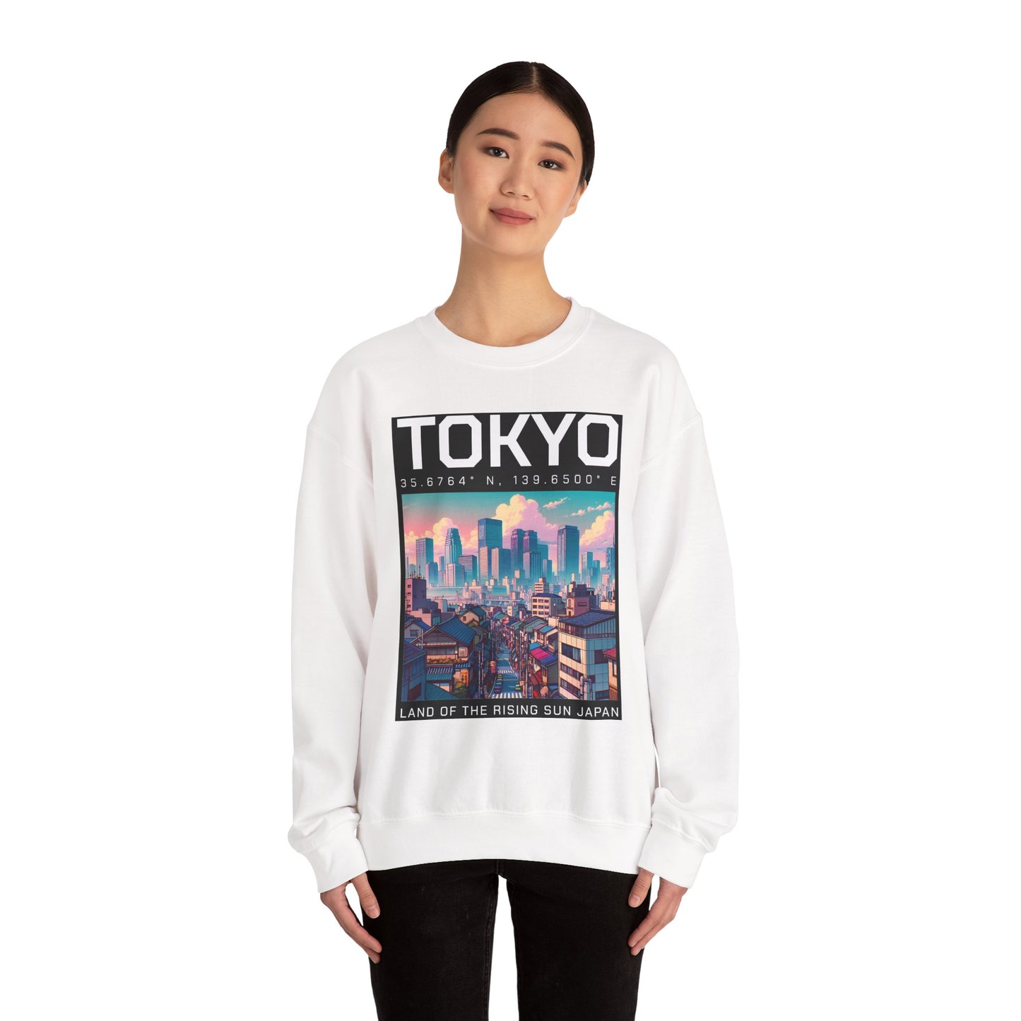 Tokyo Skyline Crewneck Sweatshirt - Land of the Rising Sun