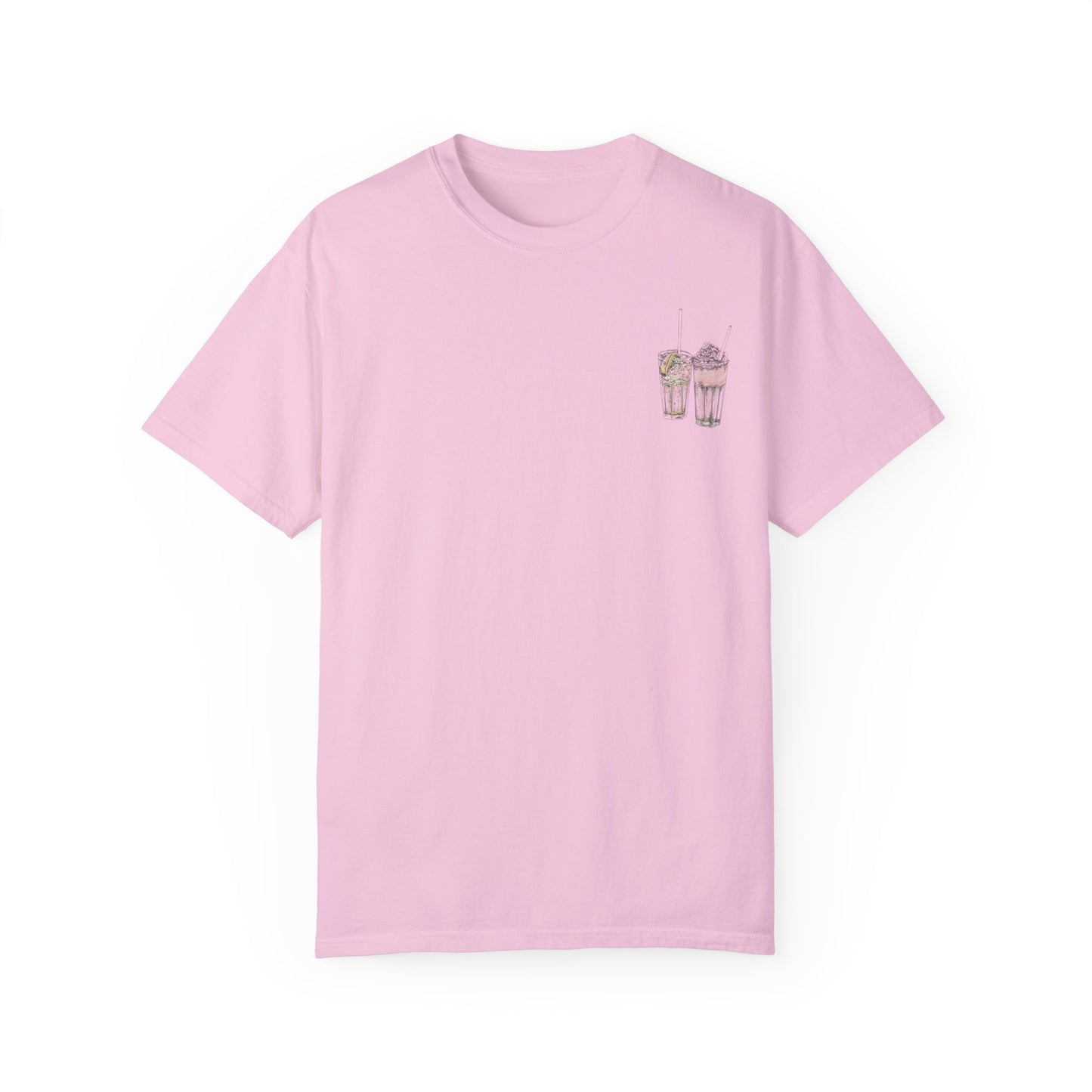 Camiseta unisex teñida en prenda con diseño caprichoso