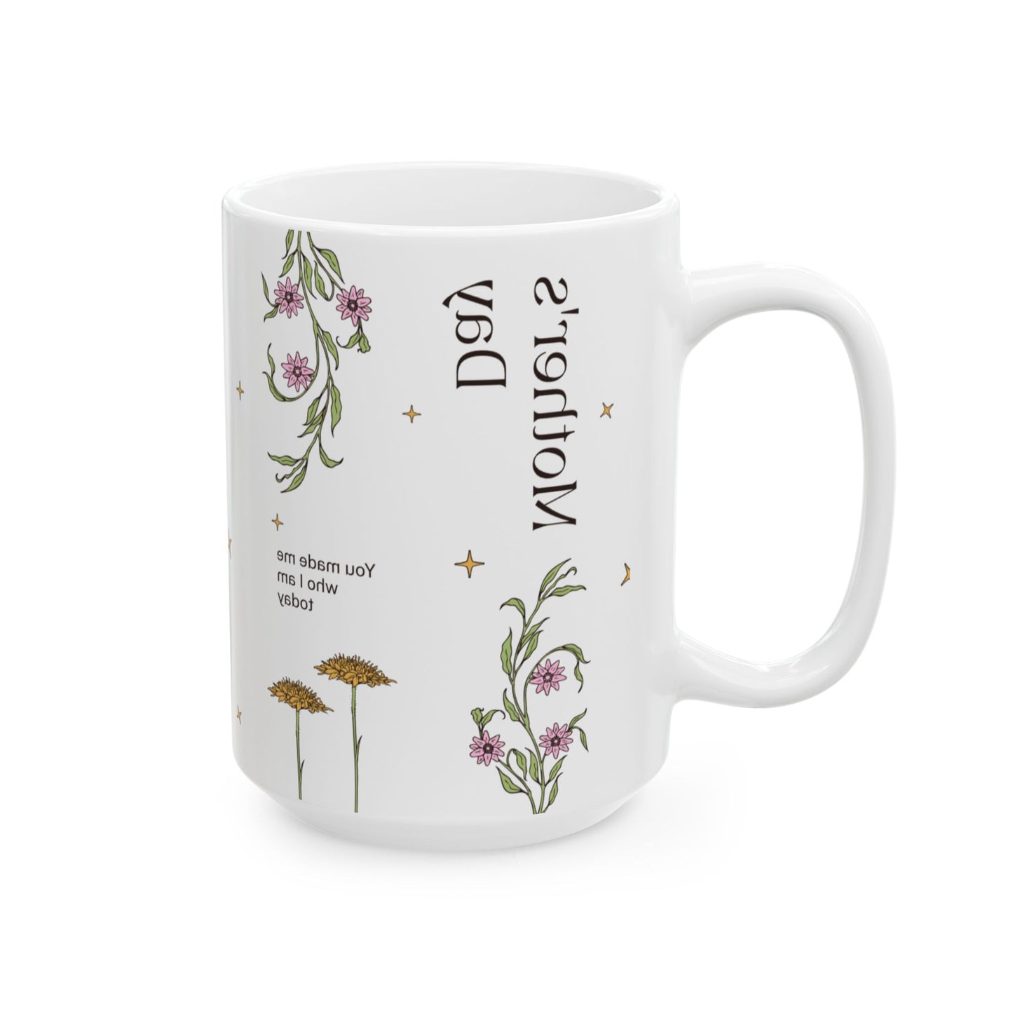 Taza de cerámica para el Día de la Madre con diseño floral para regalar