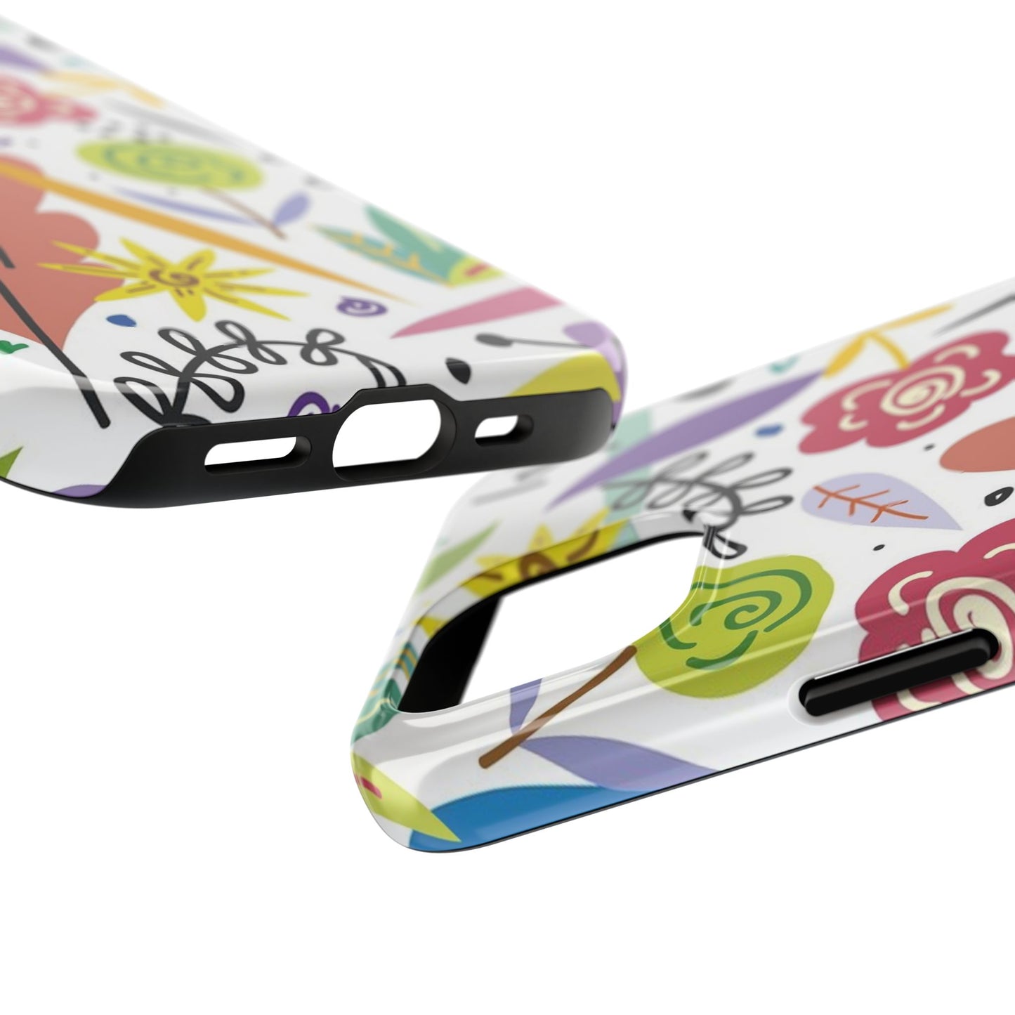 Funda resistente con diseño floral vibrante: diseño abstracto y colorido para amantes de la naturaleza