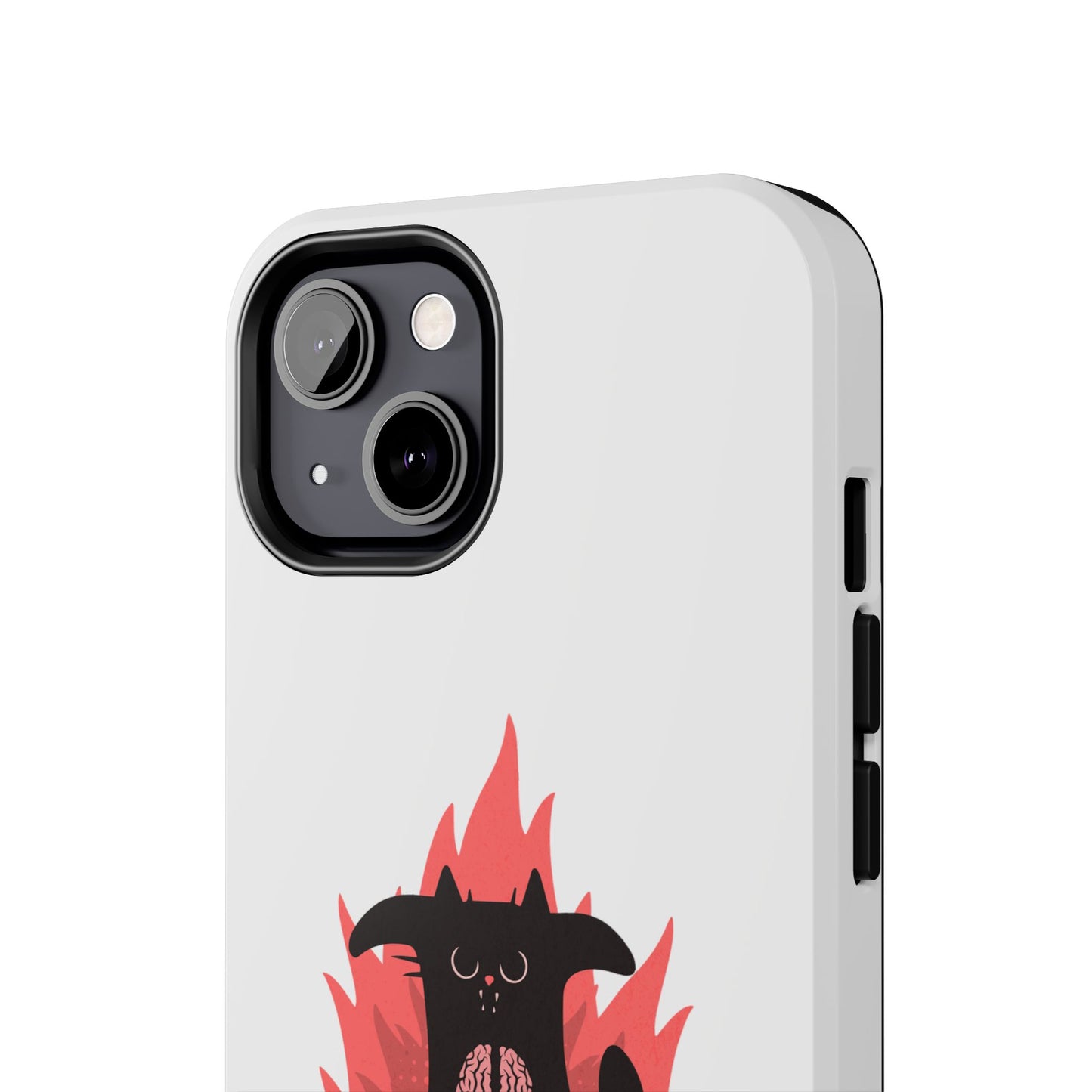 Funda resistente para teléfono con diseño de gato hambriento: diseño animal bonito y duradero