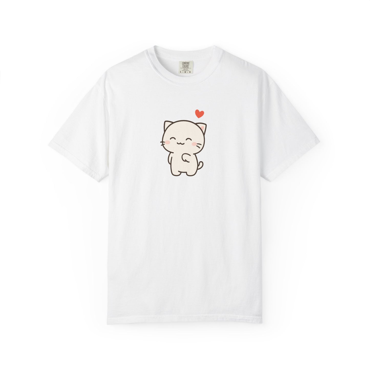 Cute Cat Love Unisex Garment-Dyed T-Shirt