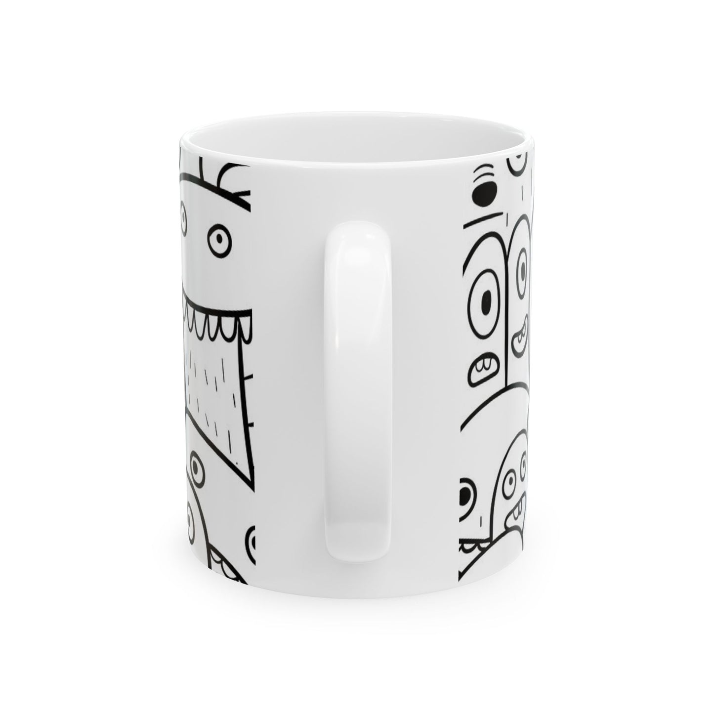 Whimsical Monster Ceramic Mug - Fun & Quirky Drinkware for Kids & Adults