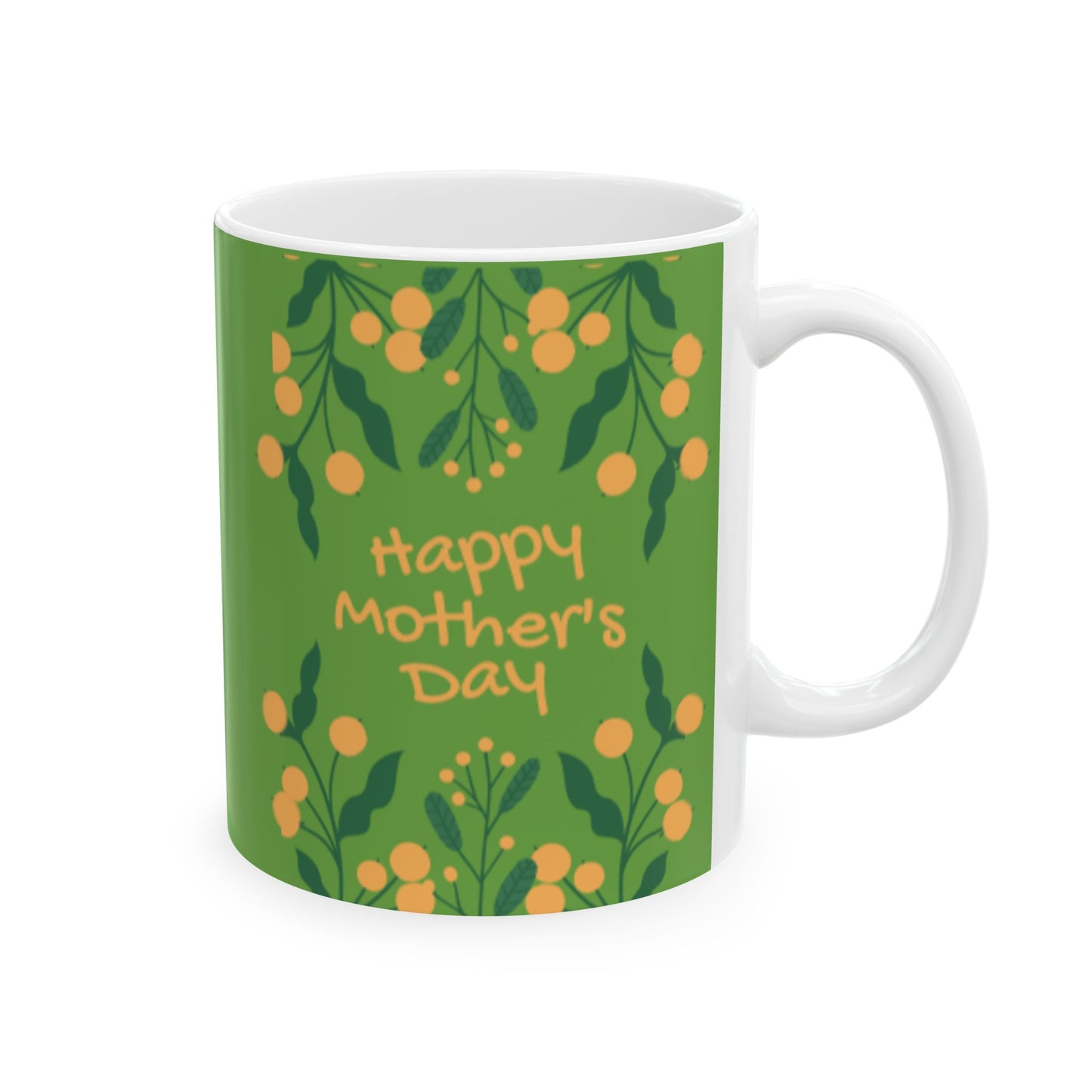 Taza de cerámica "Feliz Día de la Madre" - Diseño floral