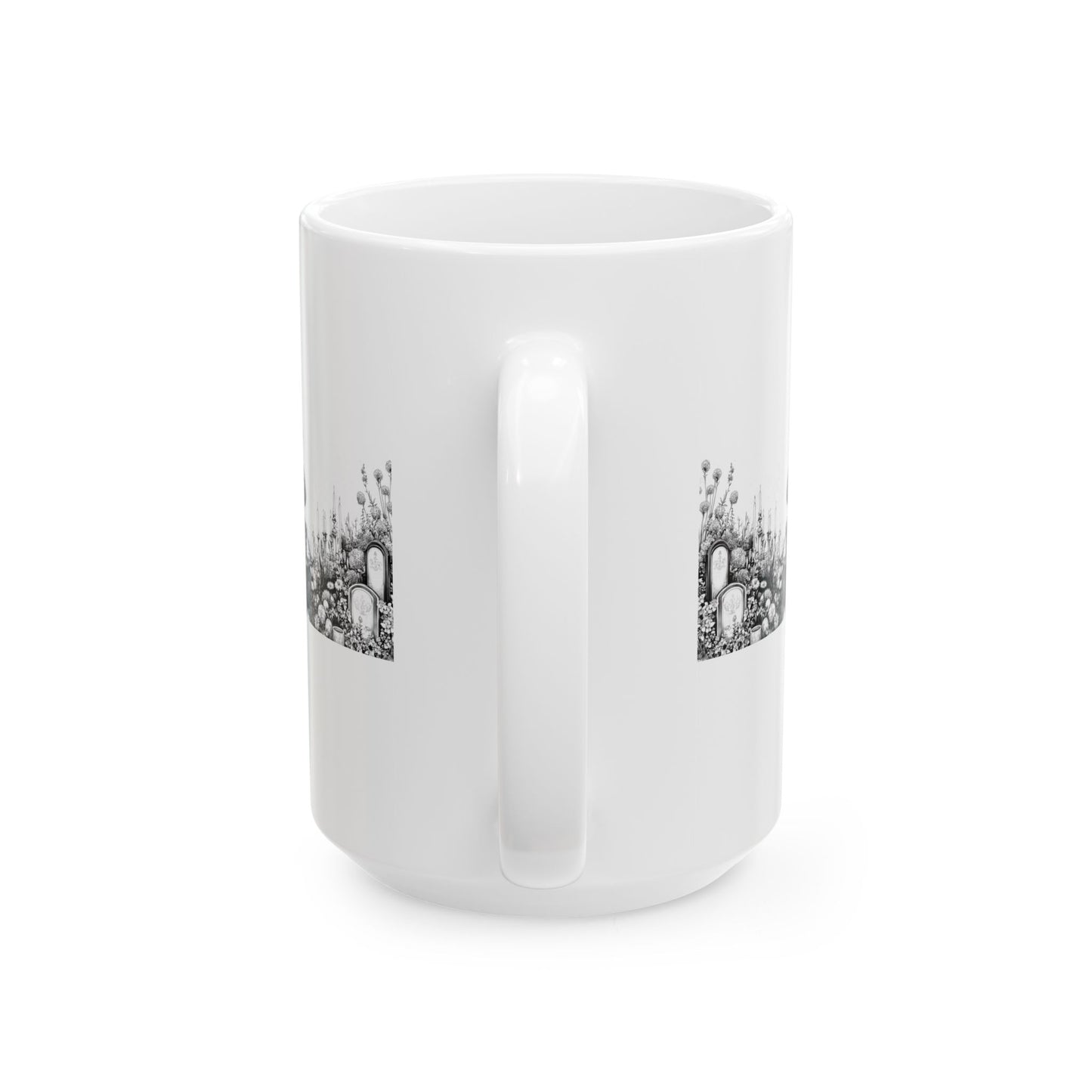 Taza de cerámica con esqueleto "Disfruta de la música": perfecta para amantes de la música y entusiastas de Halloween.