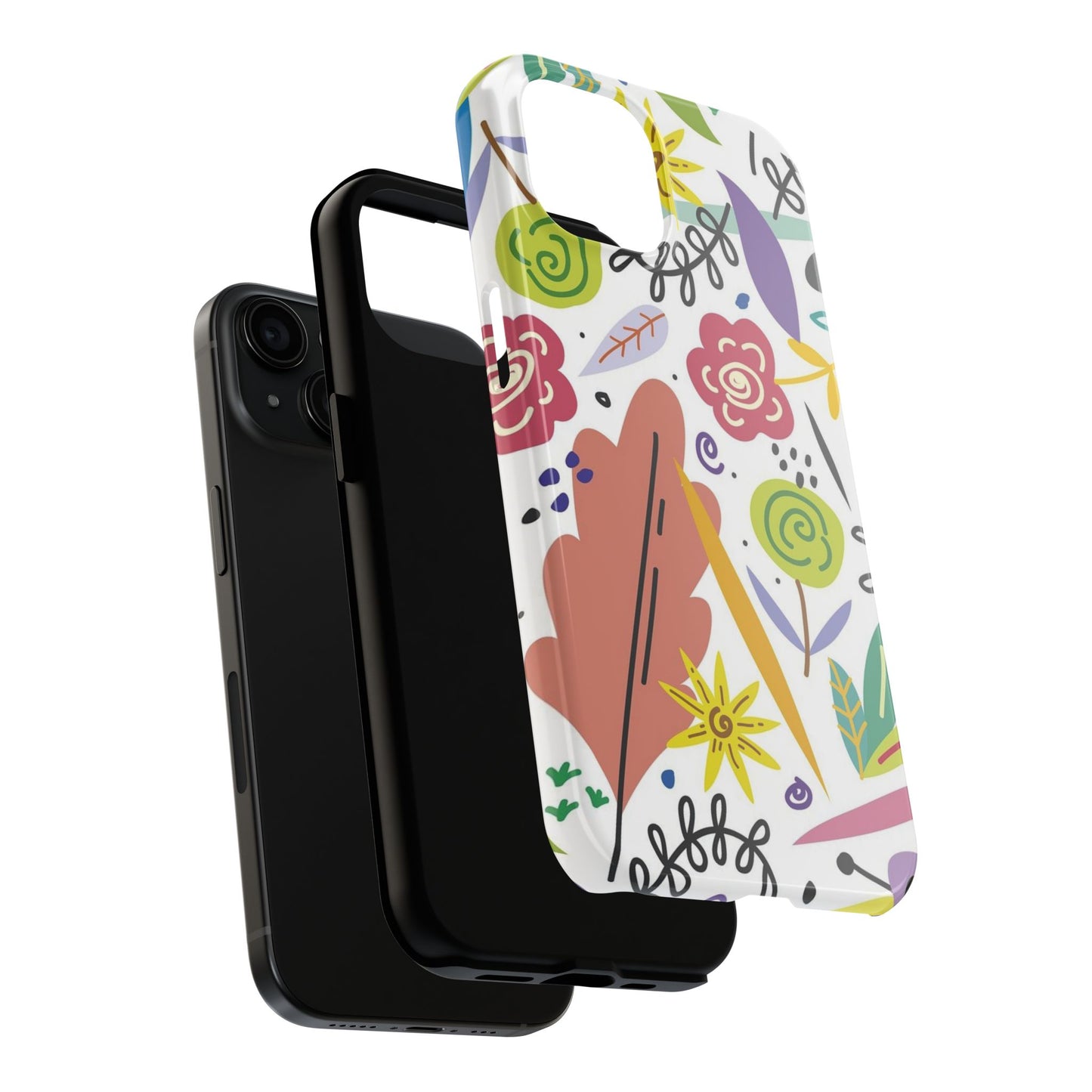 Funda resistente con diseño floral vibrante: diseño abstracto y colorido para amantes de la naturaleza