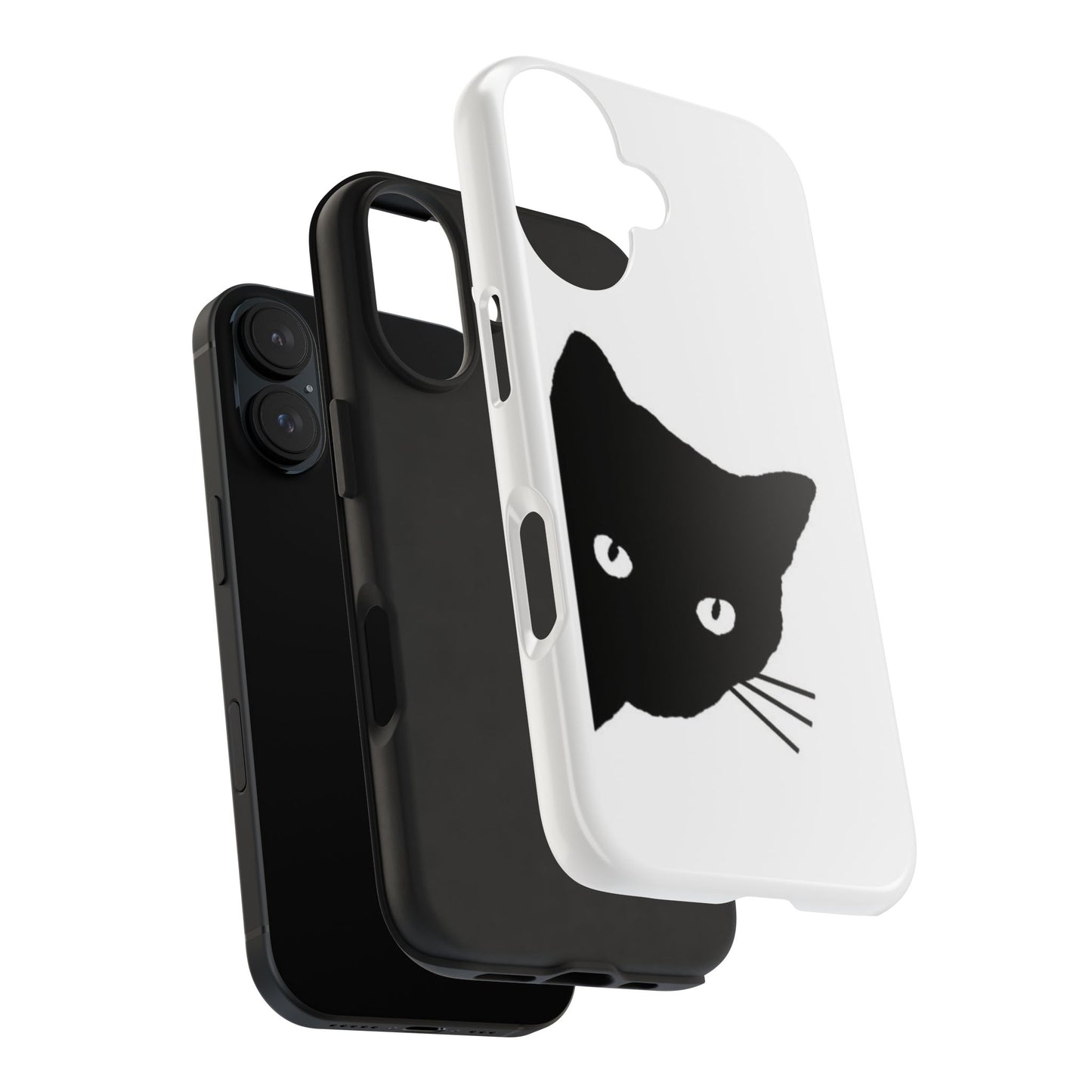 Funda resistente para teléfono Black Cat: protección duradera con un diseño divertido