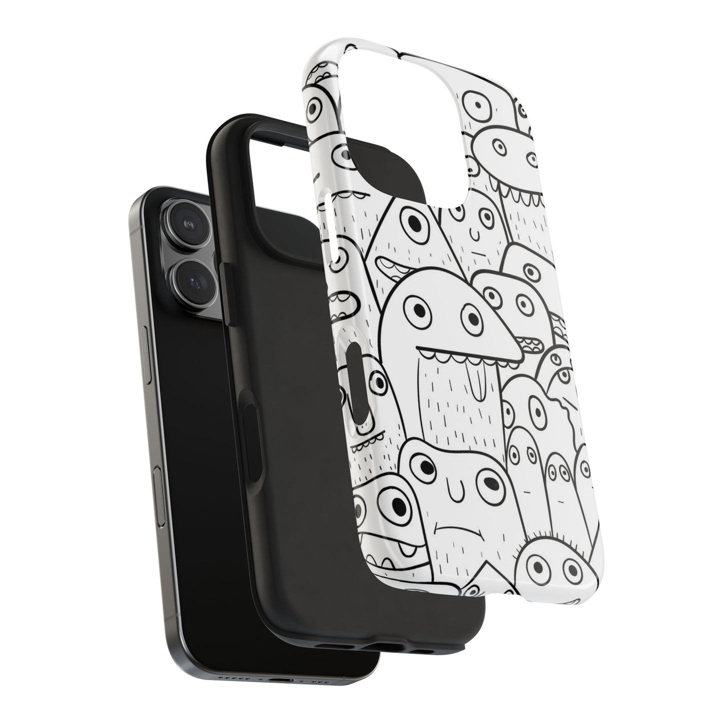 Fundas resistentes para teléfono de Monstruos Aventureros: Diseño divertido de Monstruos para niños y adolescentes