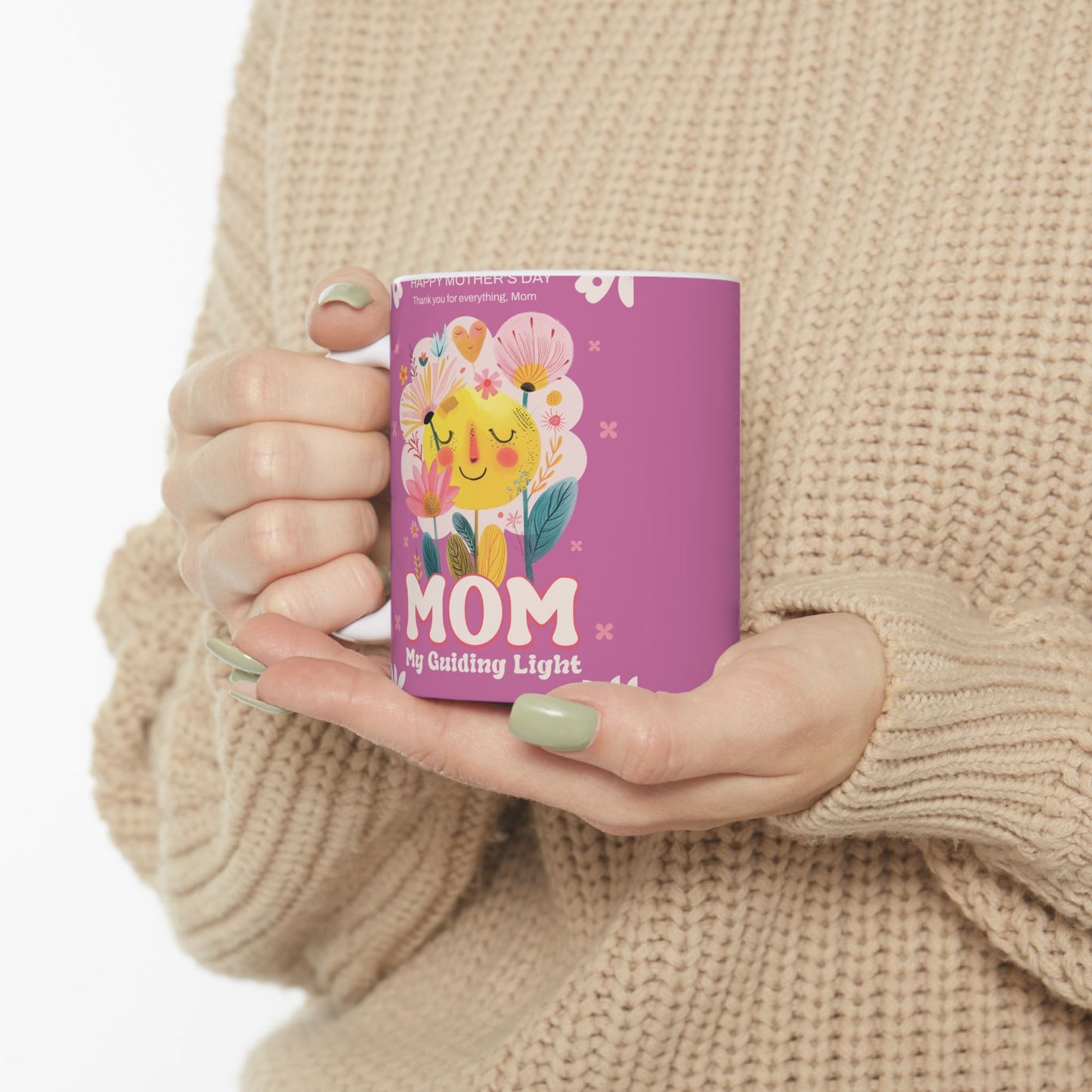 Taza de cerámica "Mamá Guía Luz" - Regalo perfecto para el Día de la Madre