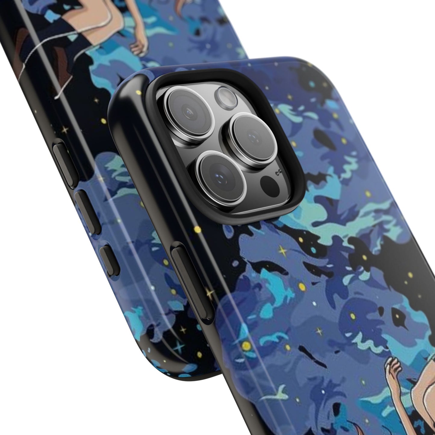 Funda resistente para teléfono Dreamy Girl: diseño de cielo nocturno para proteger el teléfono
