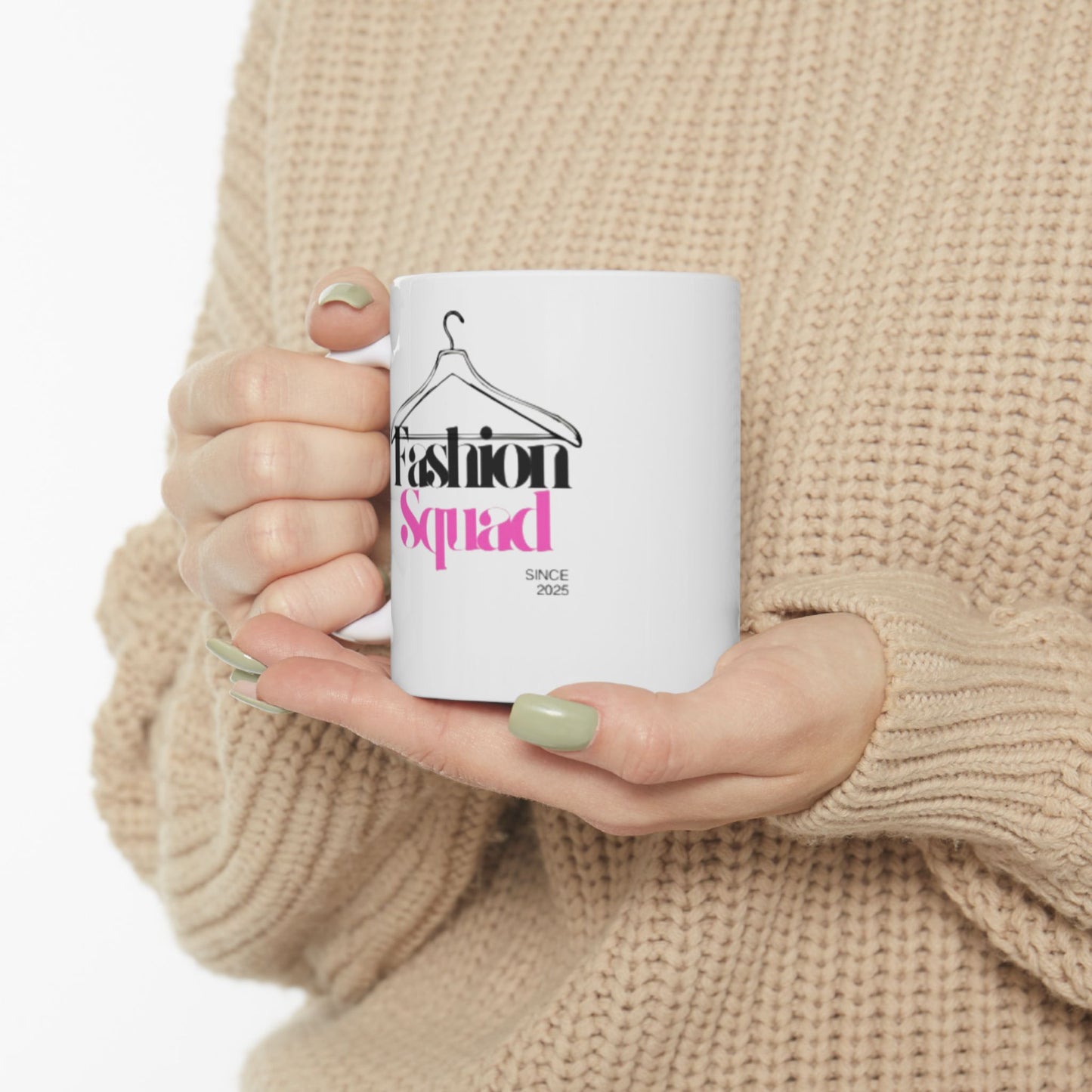 Taza de cerámica Fashion Squad: una elegante taza de café para quienes marcan tendencia