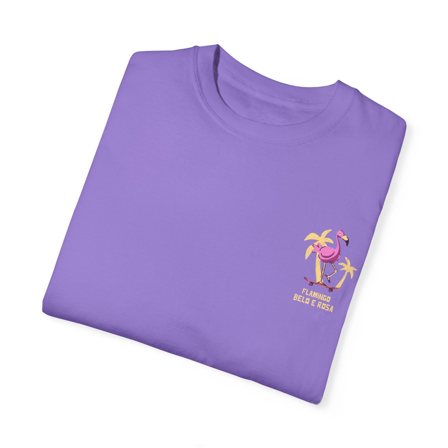 Vibrant Flamingo Unisex Garment-Dyed T-Shirt - Fun Summer Vibes