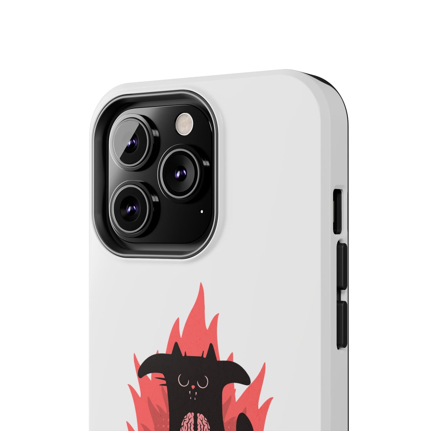 Funda resistente para teléfono con diseño de gato hambriento: diseño animal bonito y duradero