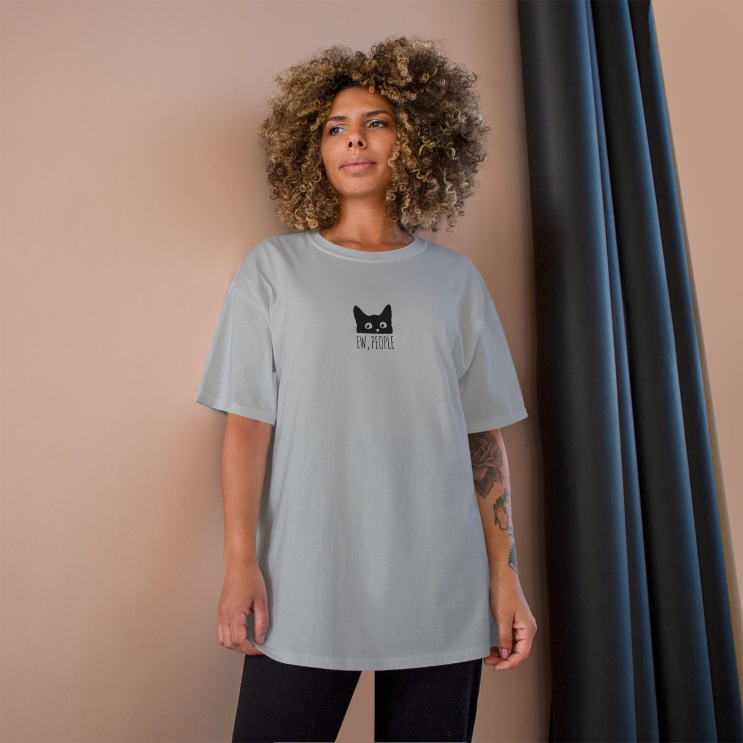 Camiseta Champion: Camiseta de gato «¡Qué asco!» para introvertidos