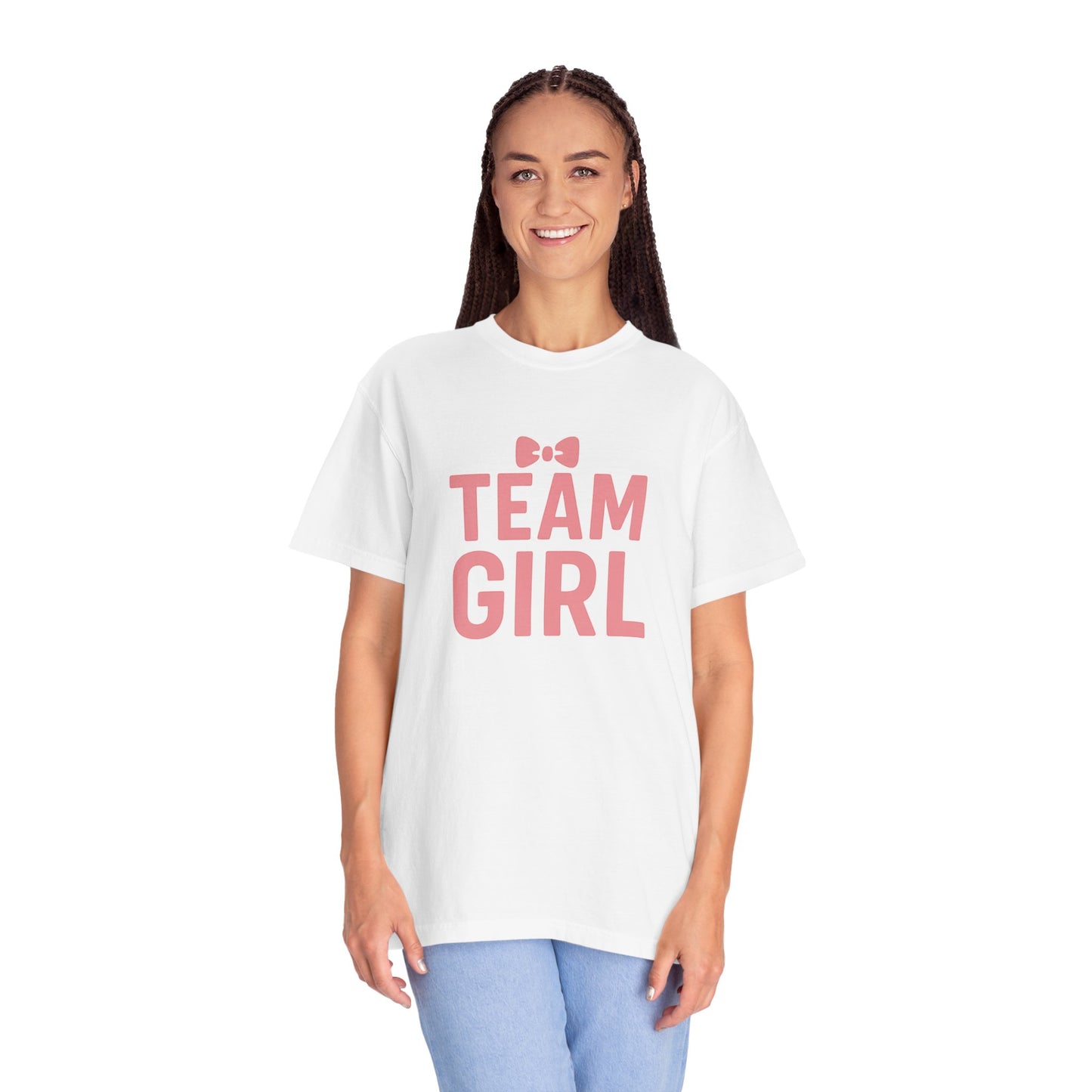 Team Girl Unisex Garment-Dyed T-Shirt, Cute Kids T-Shirt, Birthday Gift, Team Spirit Tee, Casual Outfit