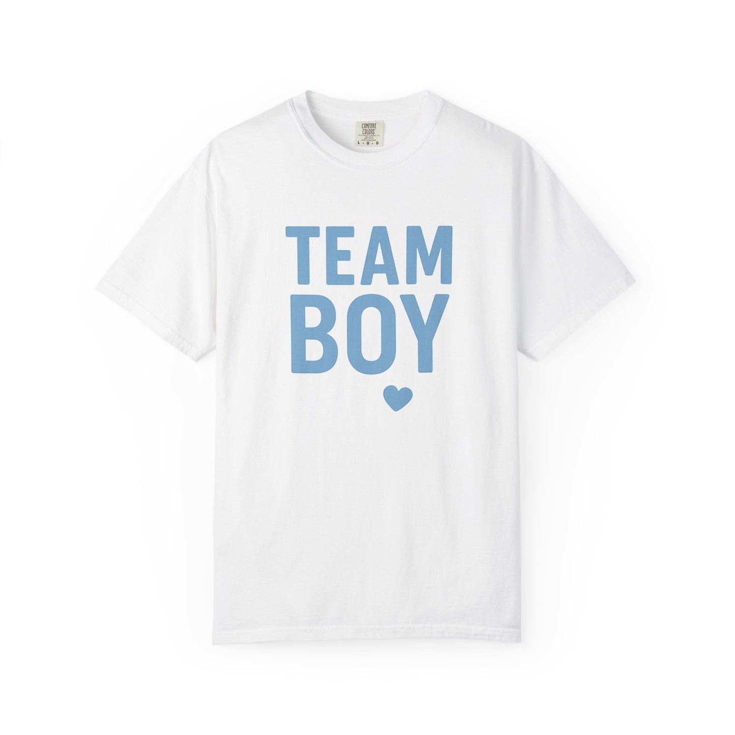 Team Boy Garment-Dyed T-Shirt for Baby Showers, Pregnancy Announcements, Gender Reveal Parties, Casual Wear, Unisex Tee