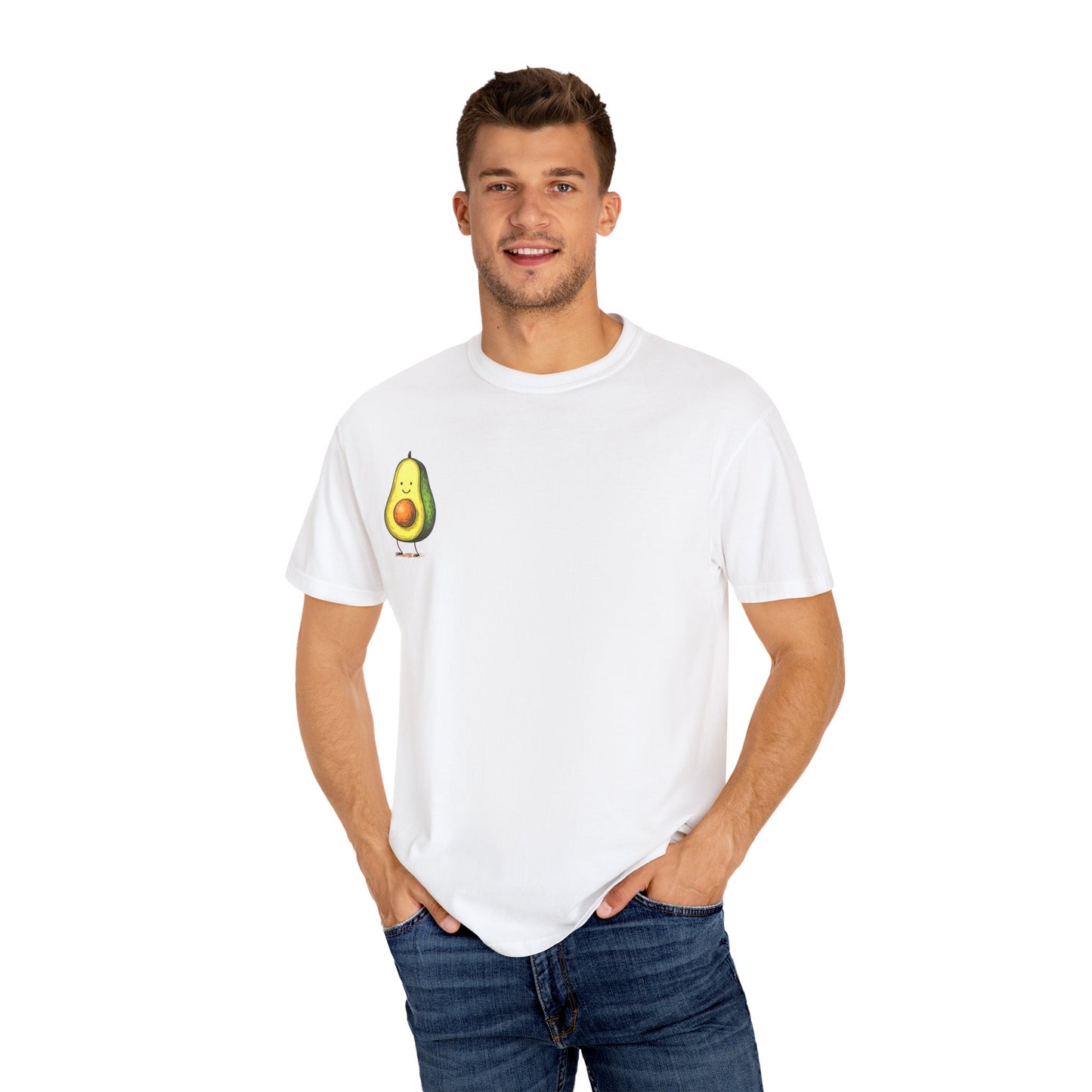 Cute Avocado Unisex Garment-Dyed T-Shirt - Perfect for Food Lovers