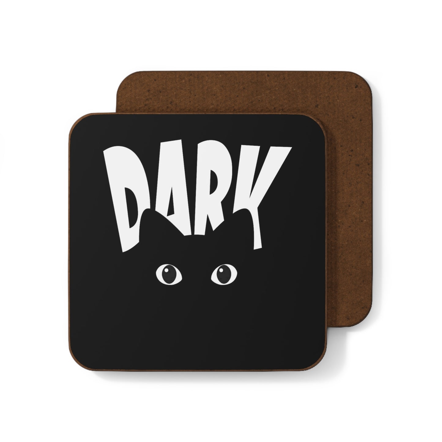 Posavasos Gato Negro - Posavasos de cartón duro 'DARK' para amantes de los gatos