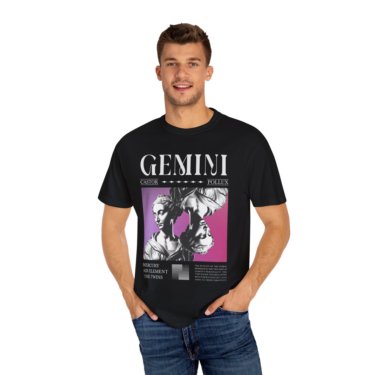 Gemini Art Graphic Unisex T-Shirt - Stylish Astrology Tee