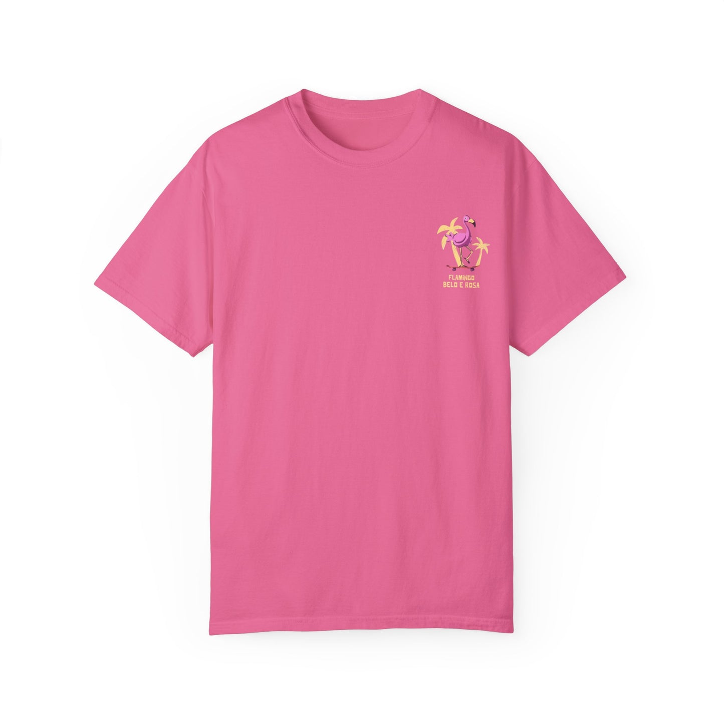 Vibrant Flamingo Unisex Garment-Dyed T-Shirt - Fun Summer Vibes