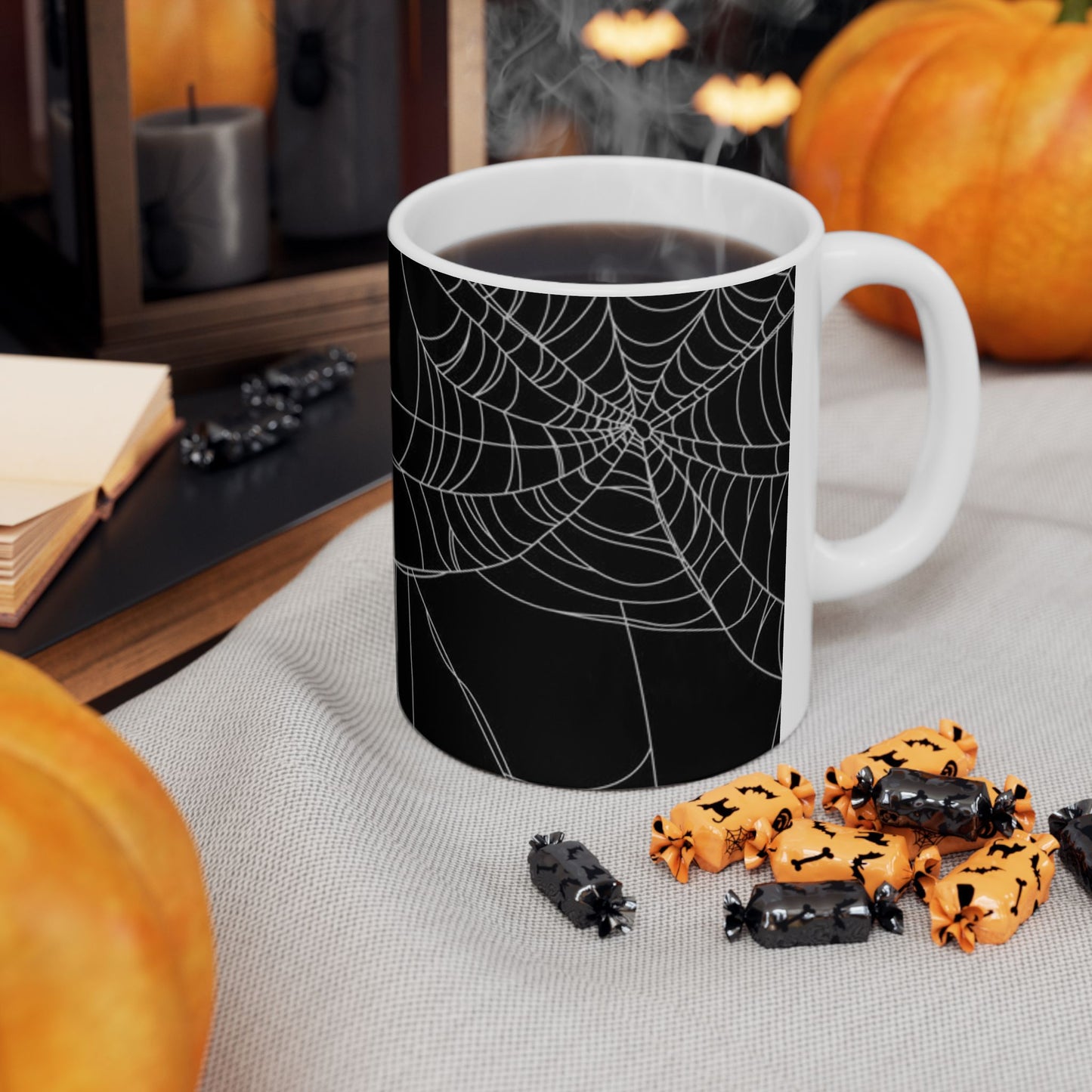Spooky Spiderweb Ceramic Mug
