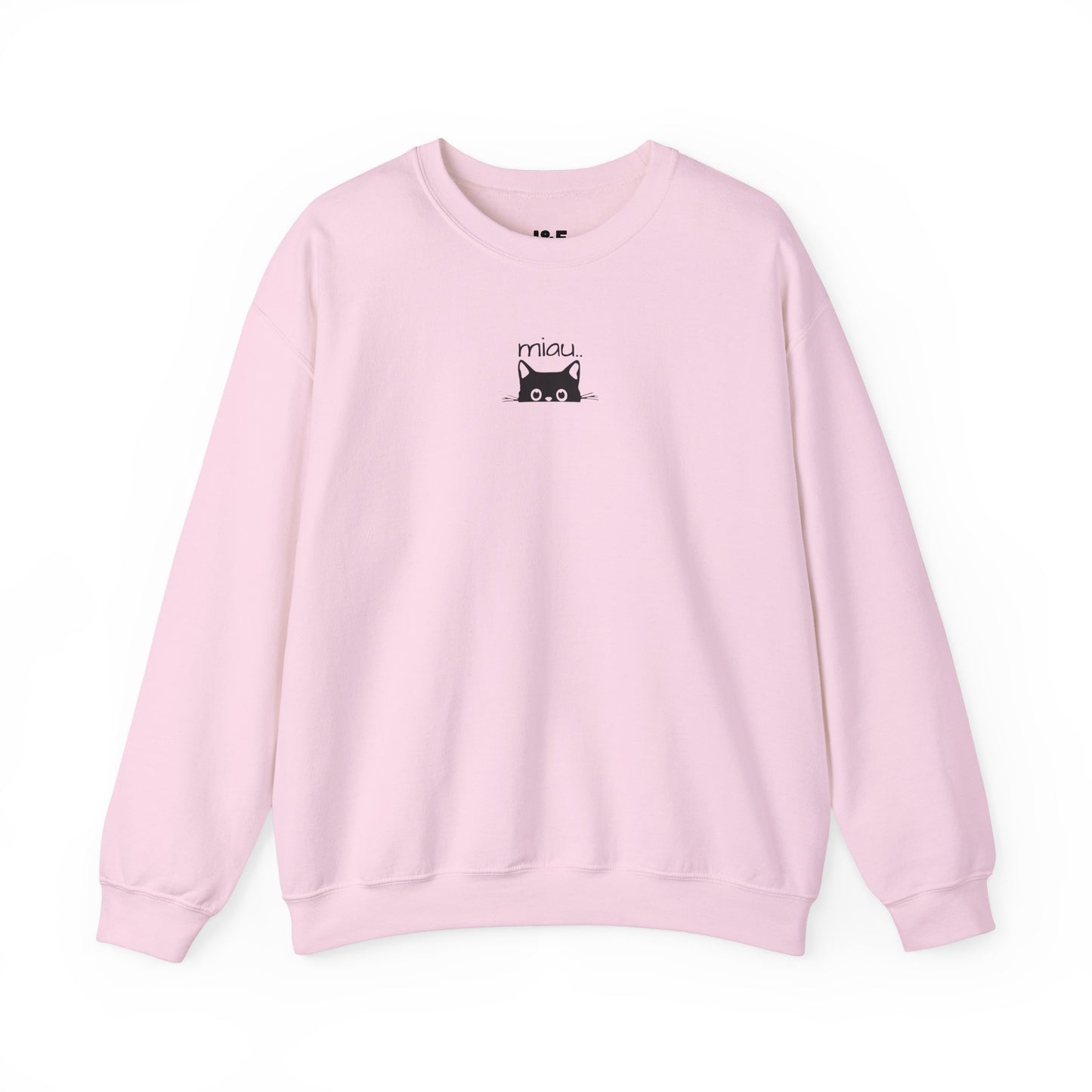 Sudadera unisex de cuello redondo con diseño de gato adorable: perfecta para los amantes de los gatos.