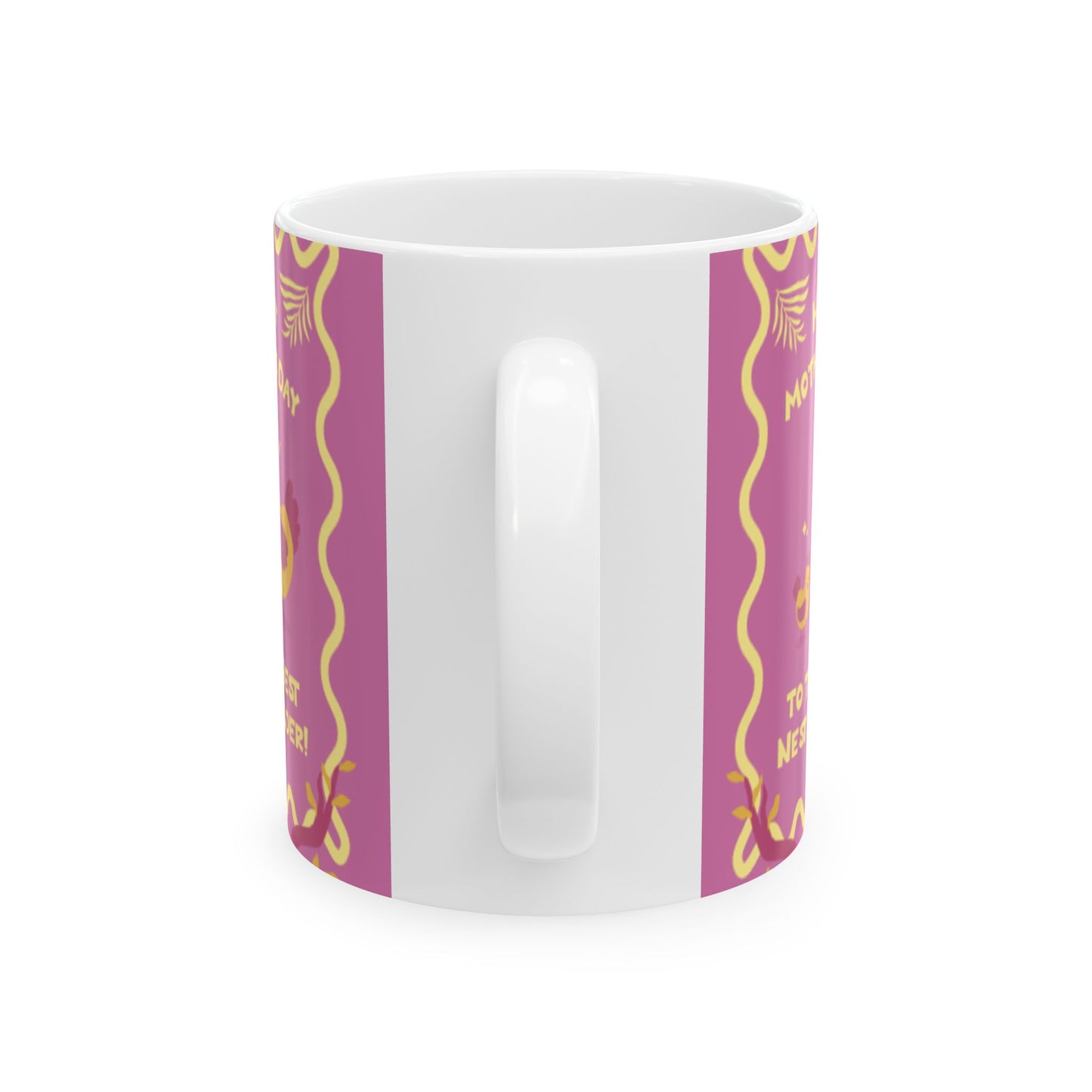 Taza de cerámica "Feliz Día de la Madre": el regalo perfecto para quienes construyen nidos.