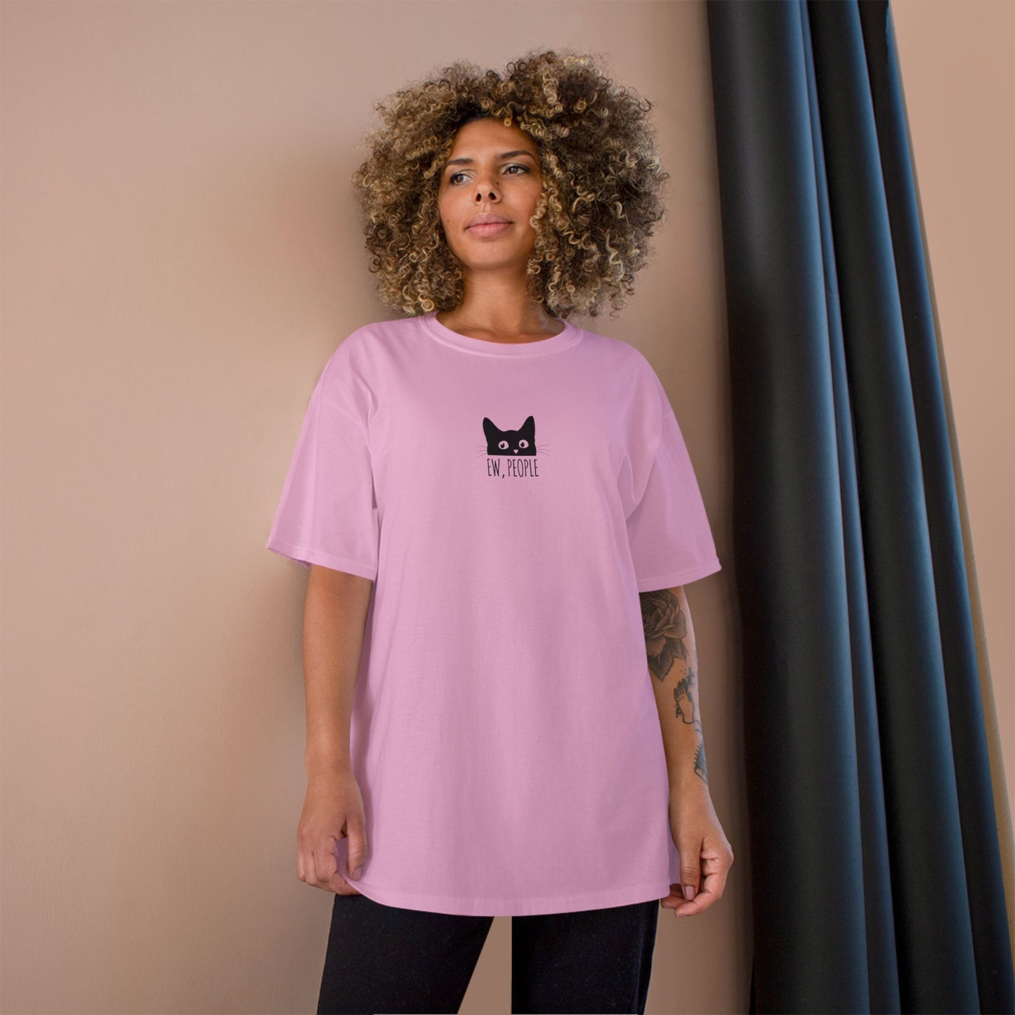 Camiseta Champion: Camiseta de gato «¡Qué asco!» para introvertidos