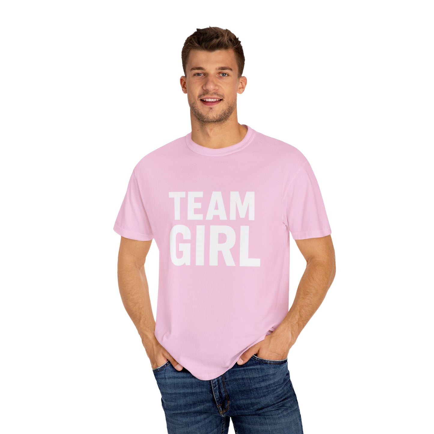 Team Girl Unisex Garment-Dyed T-Shirt, Cute Casual Top, Gift for Her, Birthday Gift, Girls' Day T-Shirt