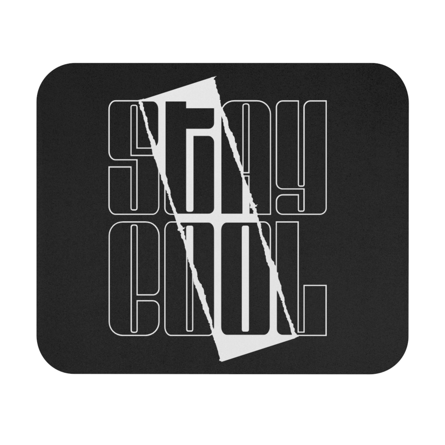 Alfombrilla de ratón Stay Cool: elegante accesorio de escritorio negro para jugadores y profesionales