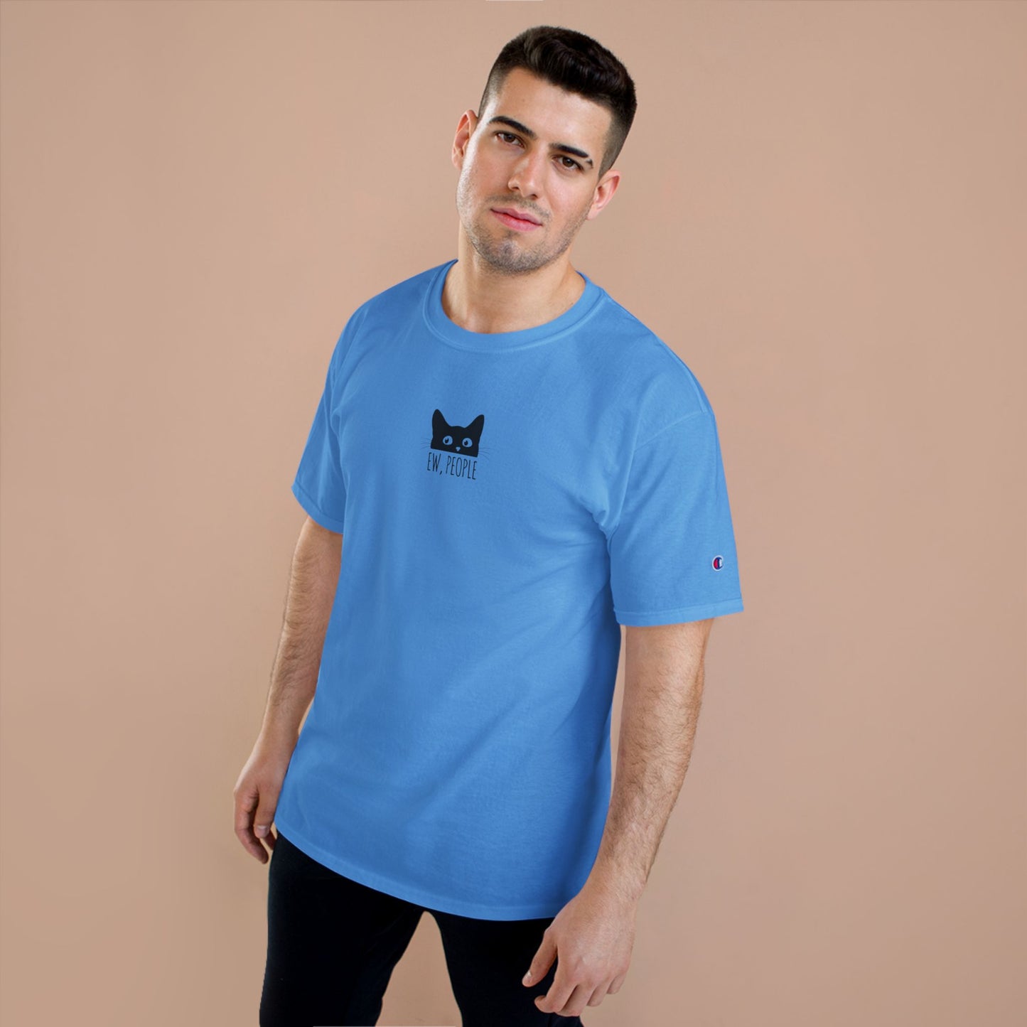 Camiseta Champion: Camiseta de gato «¡Qué asco!» para introvertidos