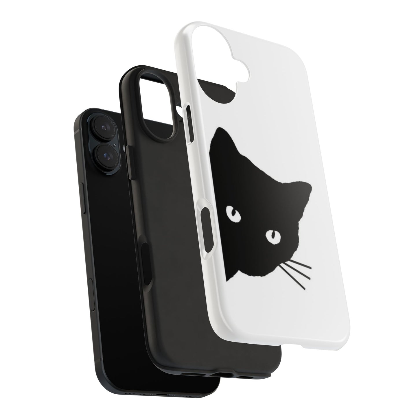 Funda resistente para teléfono Black Cat: protección duradera con un diseño divertido