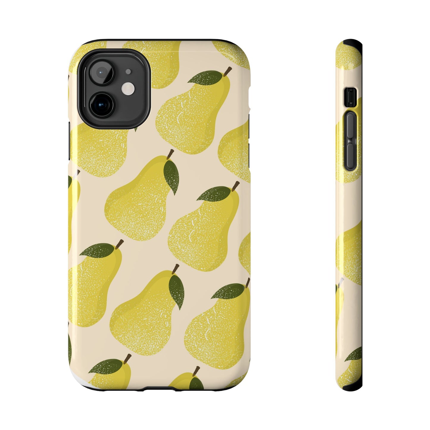 Bonita funda resistente para teléfono con estampado de pera para otoño y uso diario
