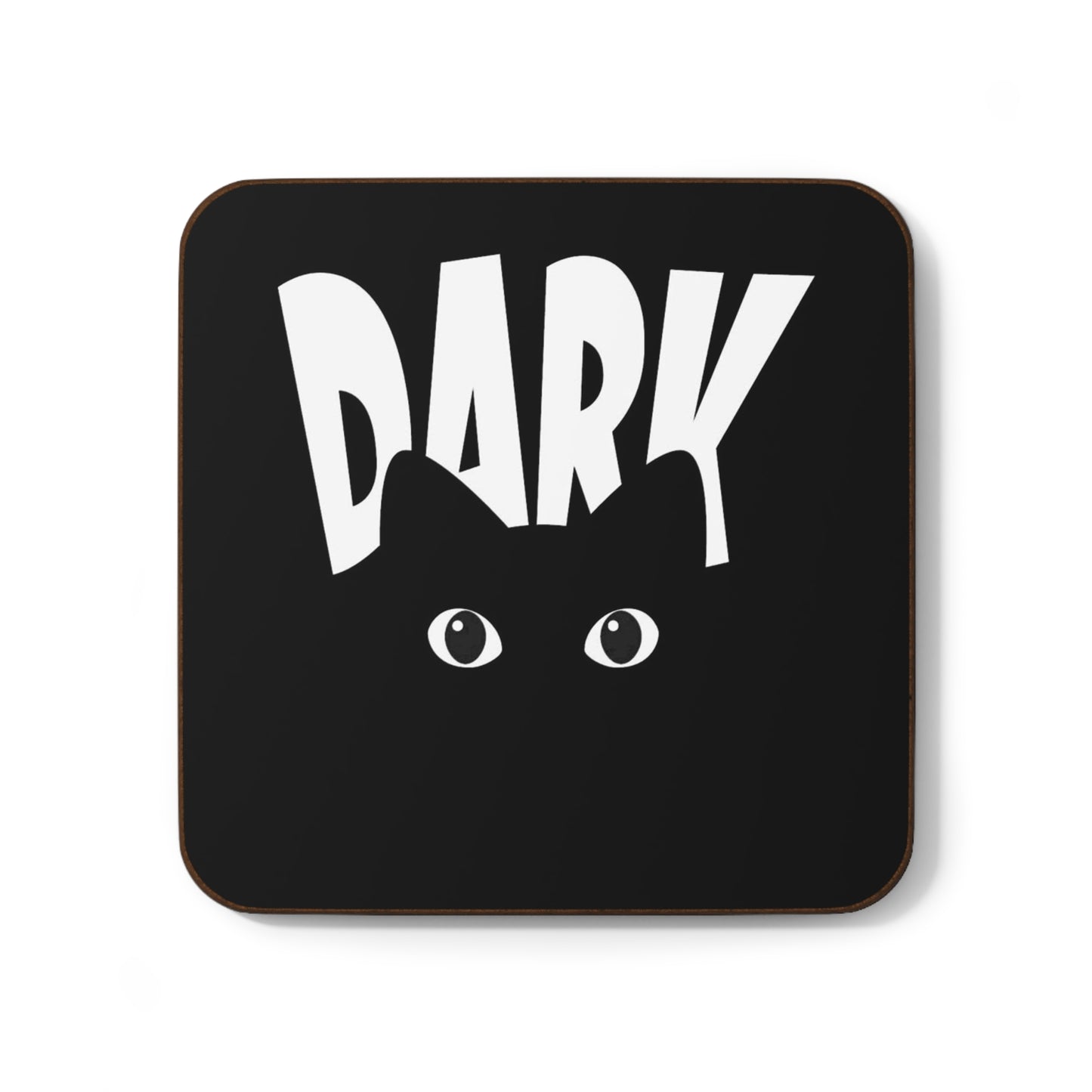 Posavasos Gato Negro - Posavasos de cartón duro 'DARK' para amantes de los gatos