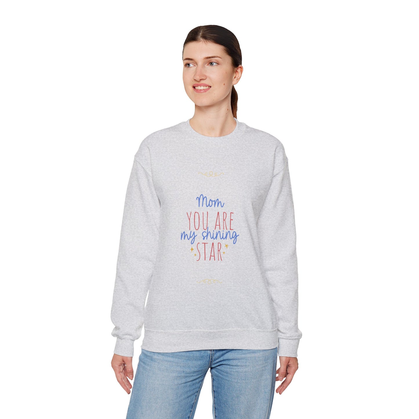 Sudadera de cuello redondo con estrellas brillantes para mamá: un regalo acogedor para el Día de la Madre