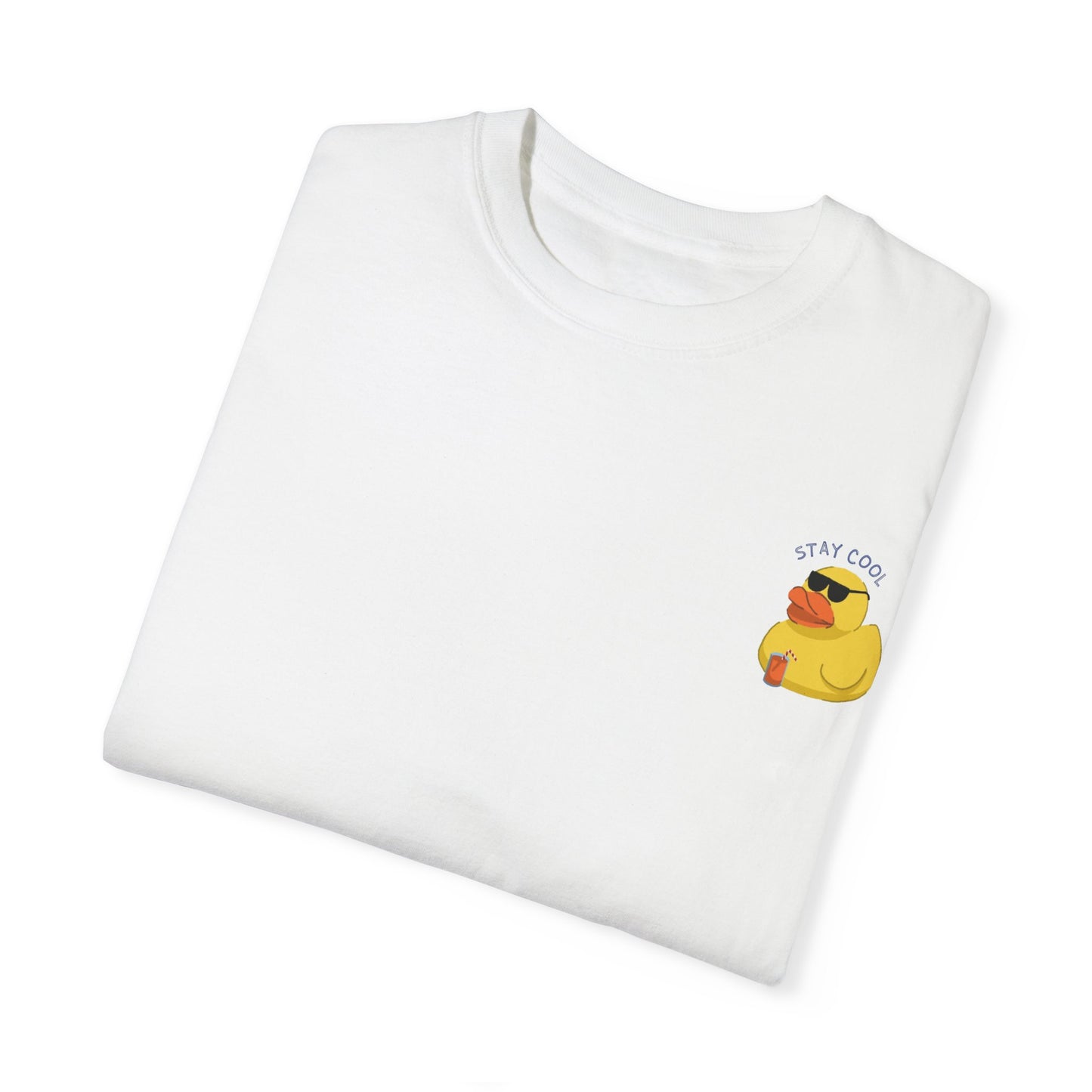 Unisex Garment-Dyed T-shirt with Playful Duck Design - Perfect for Casual Fun